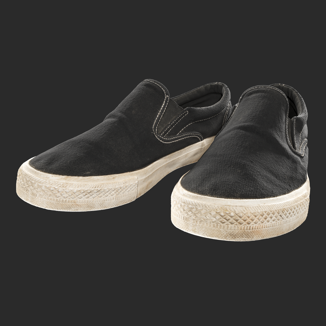 3D Model of Unisex Black Espadrilles