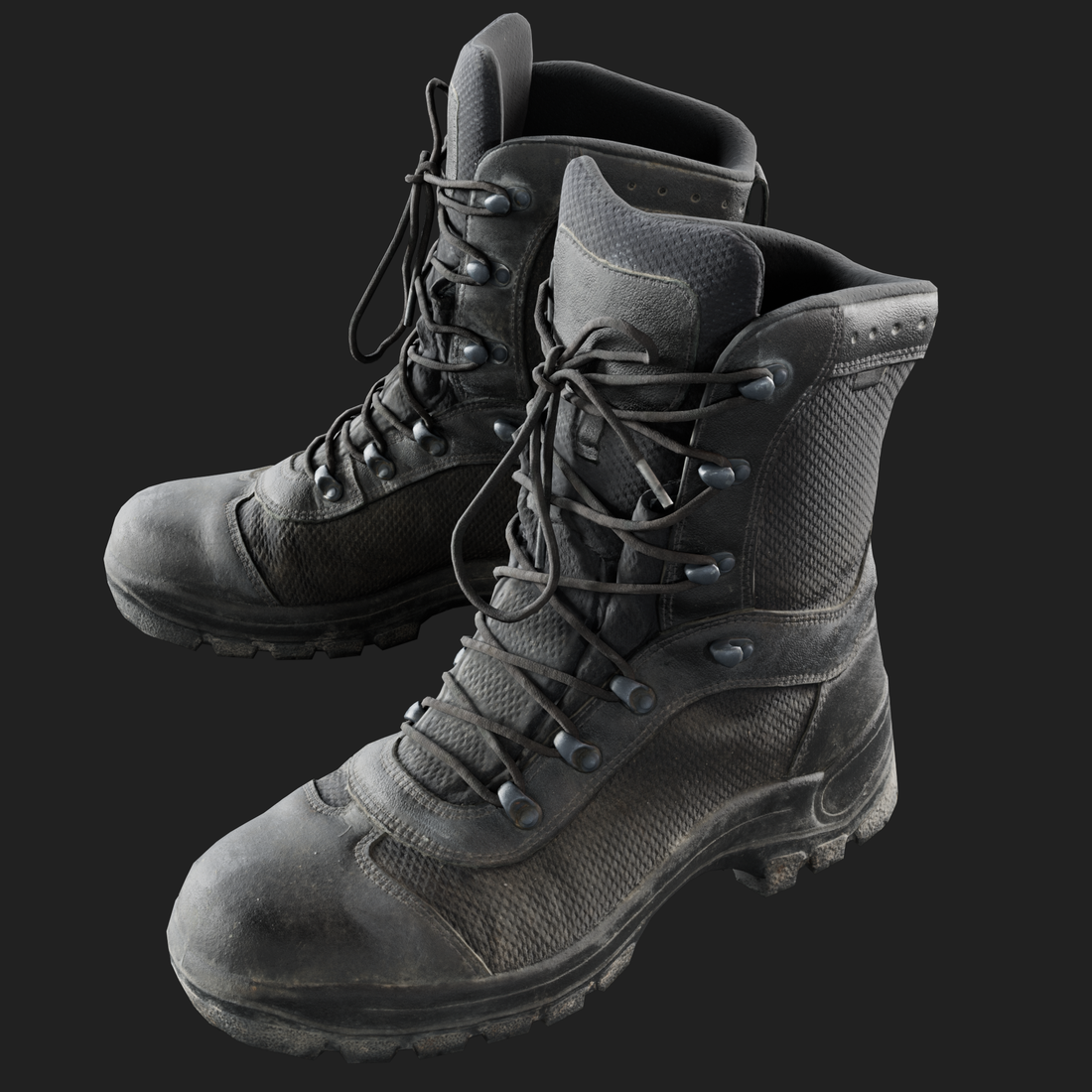 High-Quality 3D Model of Military Boots