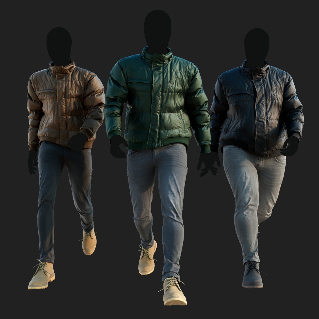 3D Clothing set of Men&