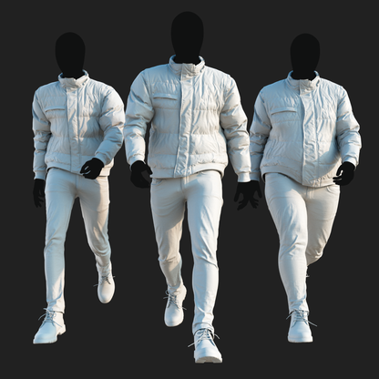 3D Clothing set of Men&