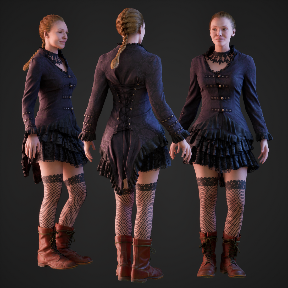 MetaHuman Female Steampunk Clothing Set