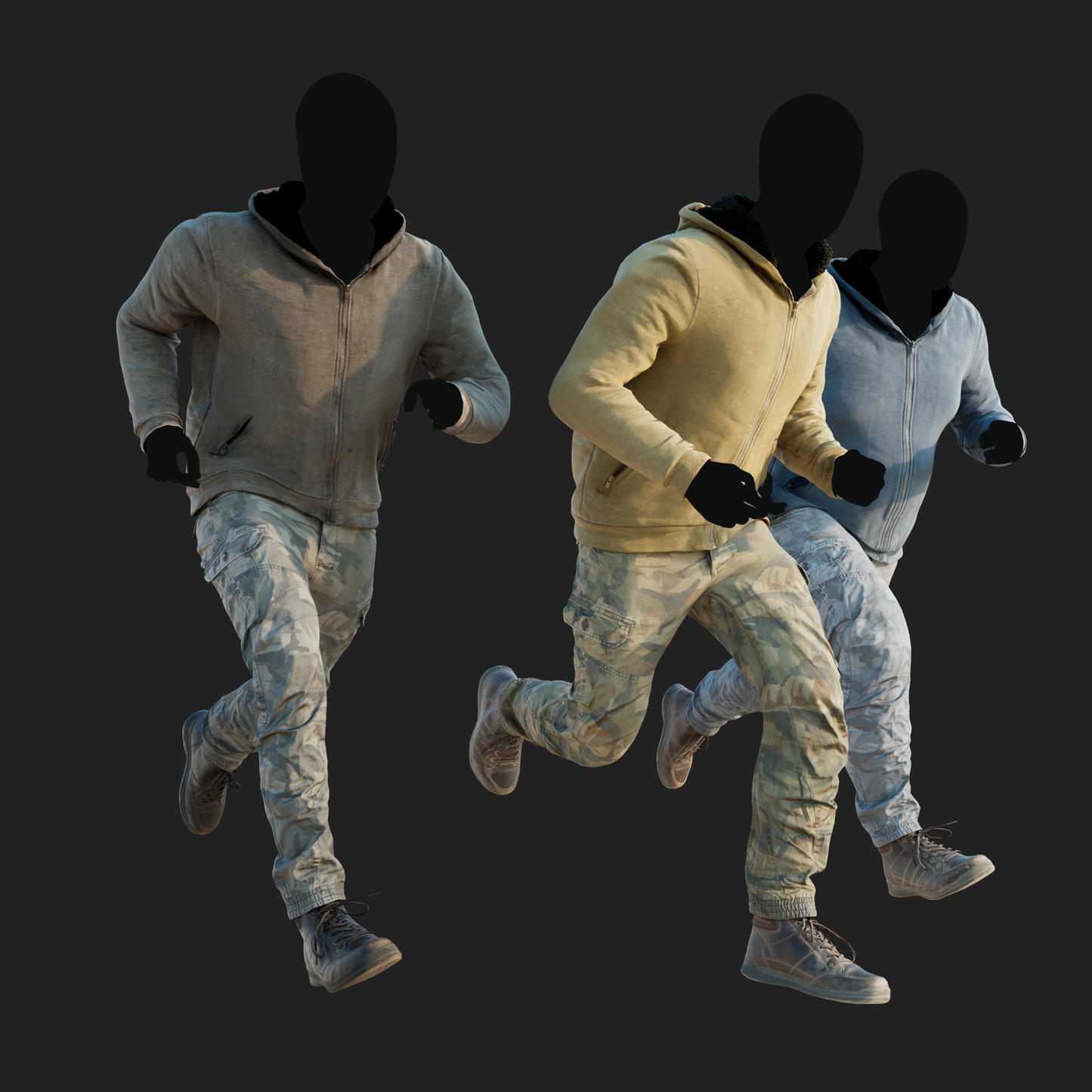 Men's Hoodie & Camouflage Trousers Outfit