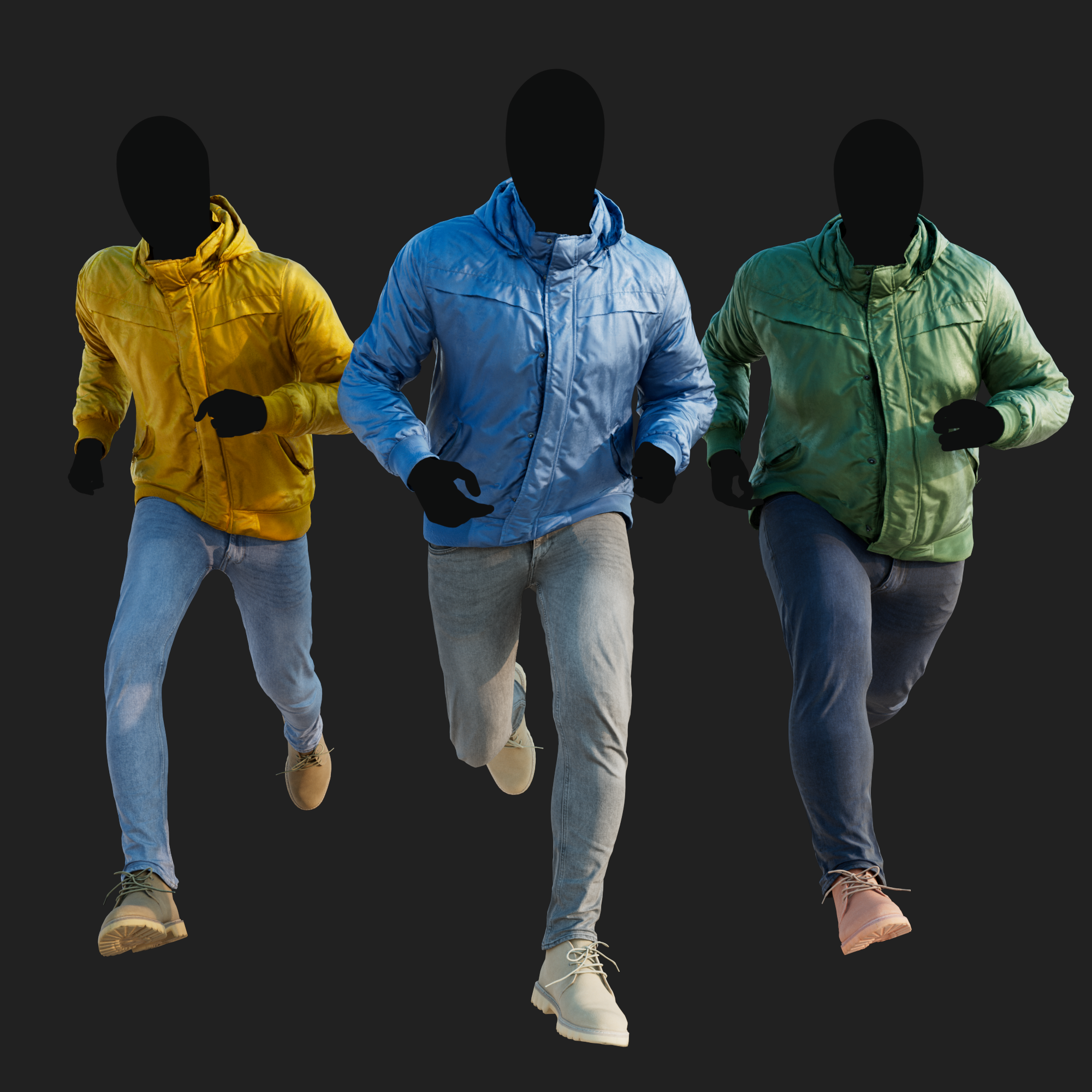 3D Clothing set of Men&