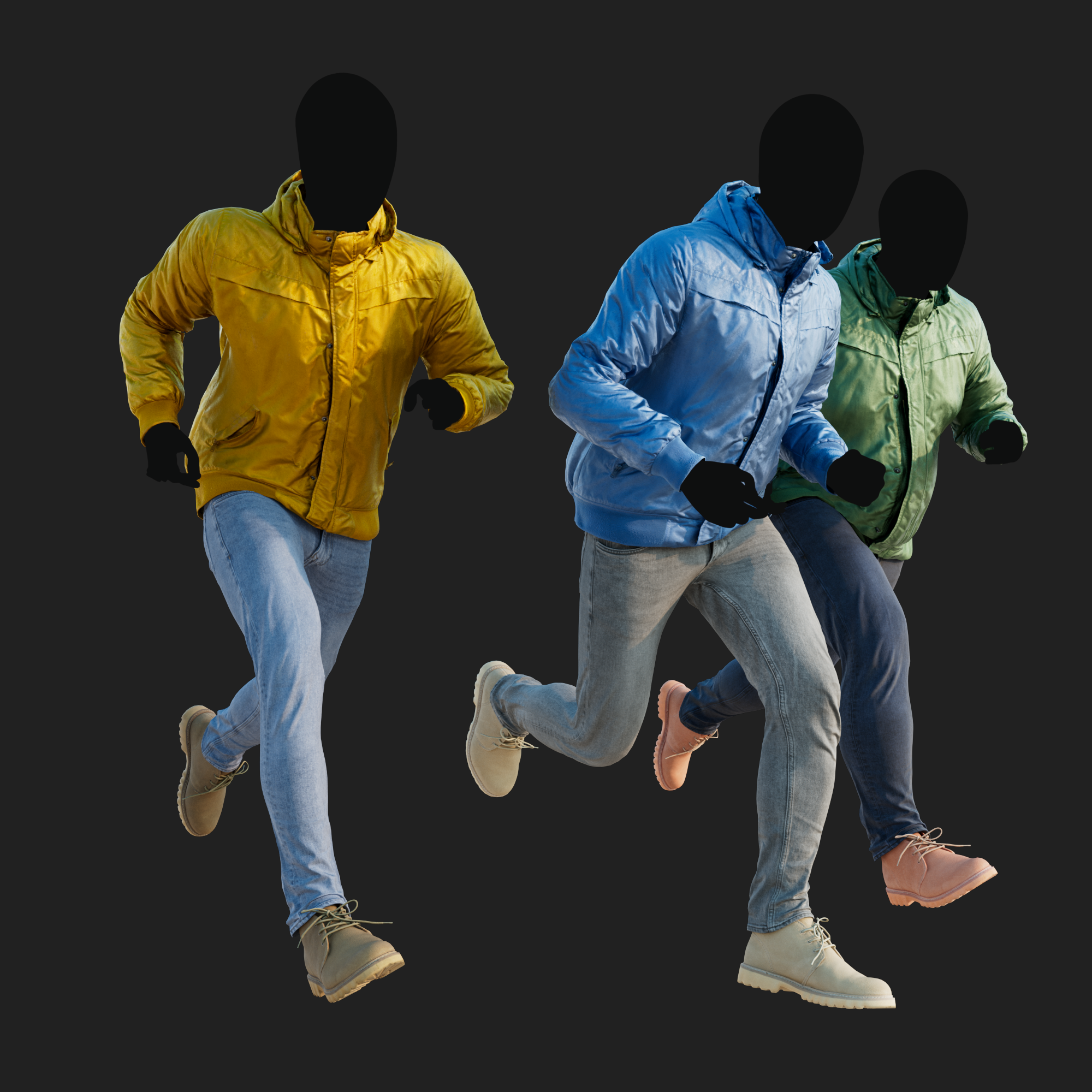 3D Clothing set of Men&