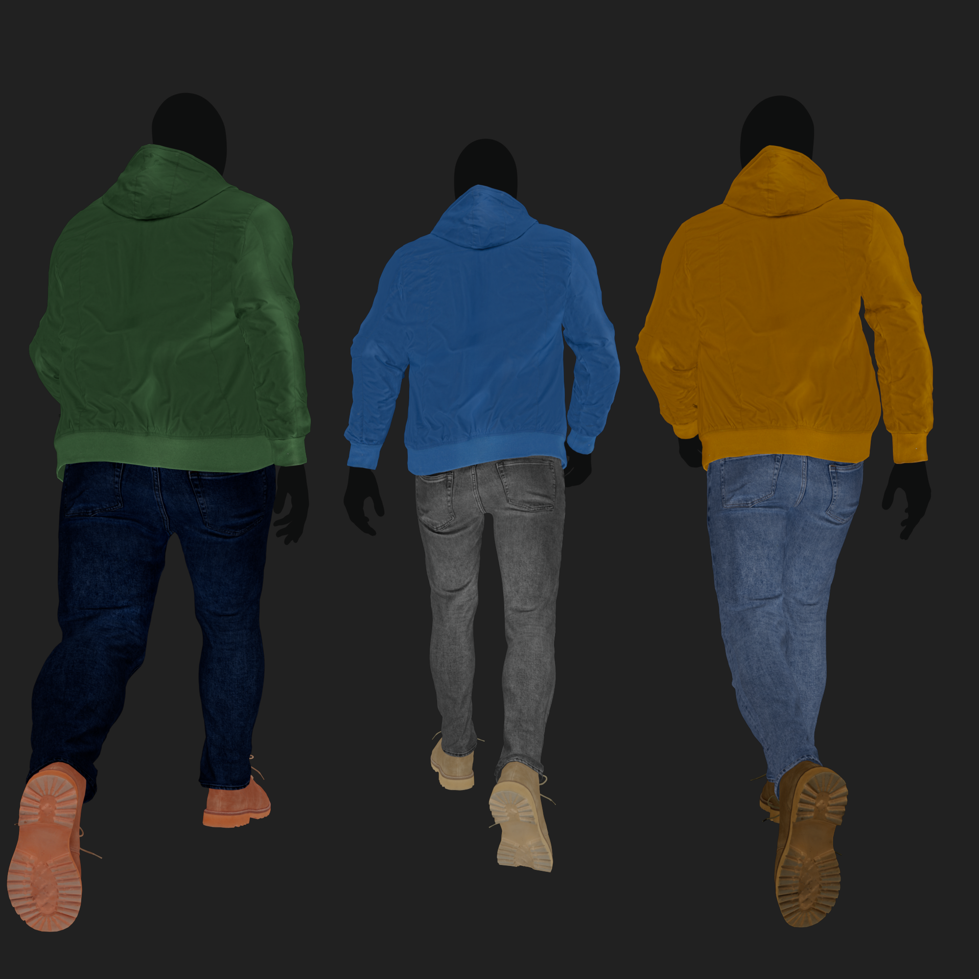 3D Clothing set of Men&