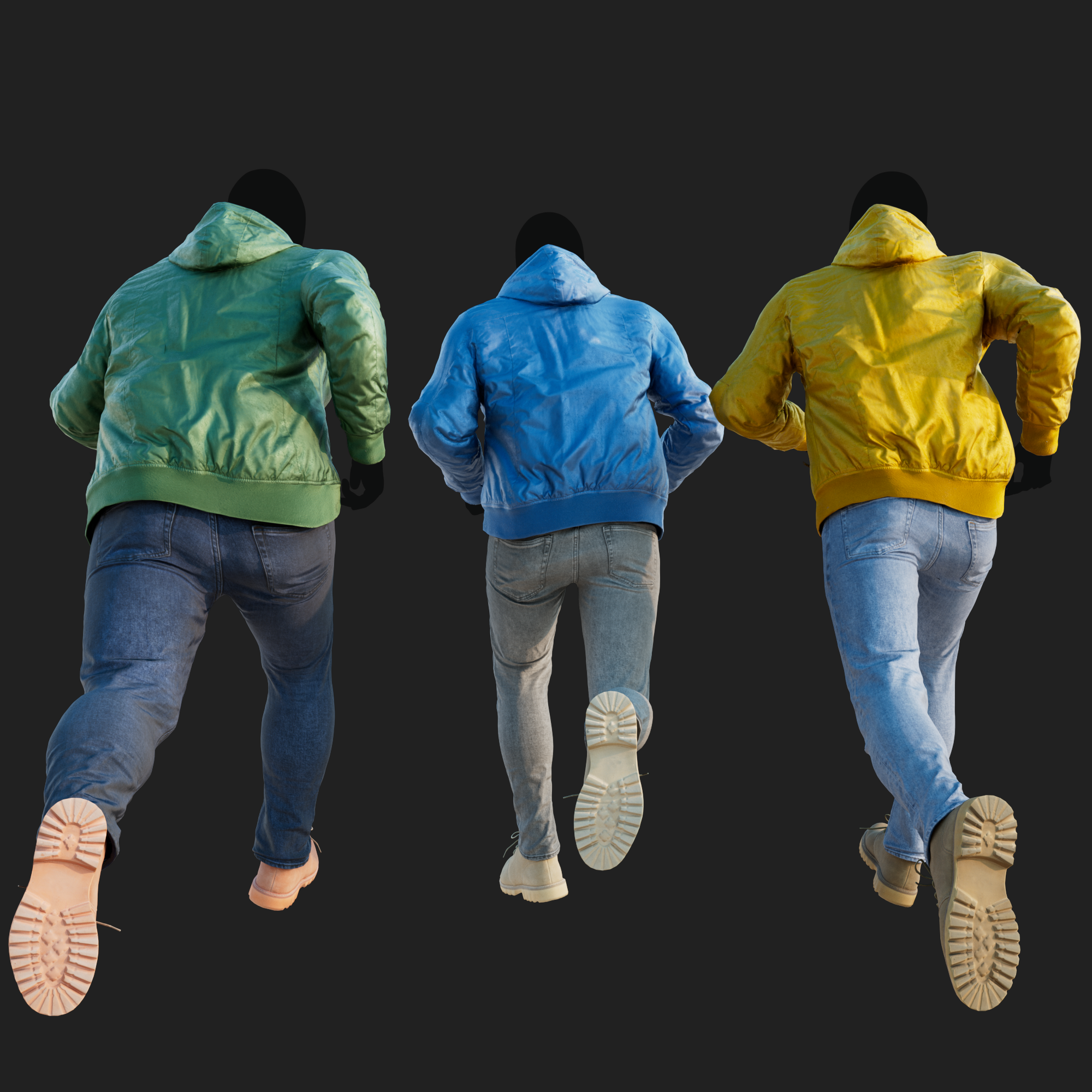 3D Clothing set of Men&