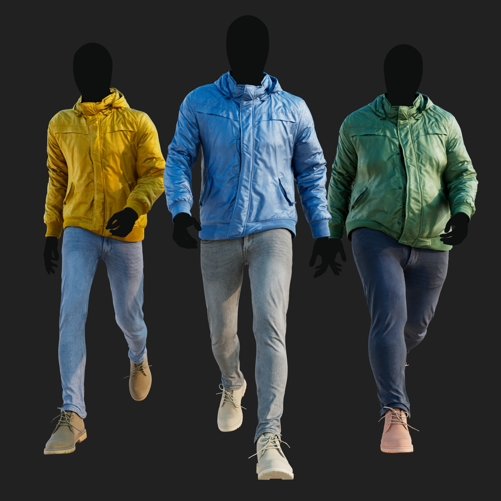 3D Clothing set of Men&