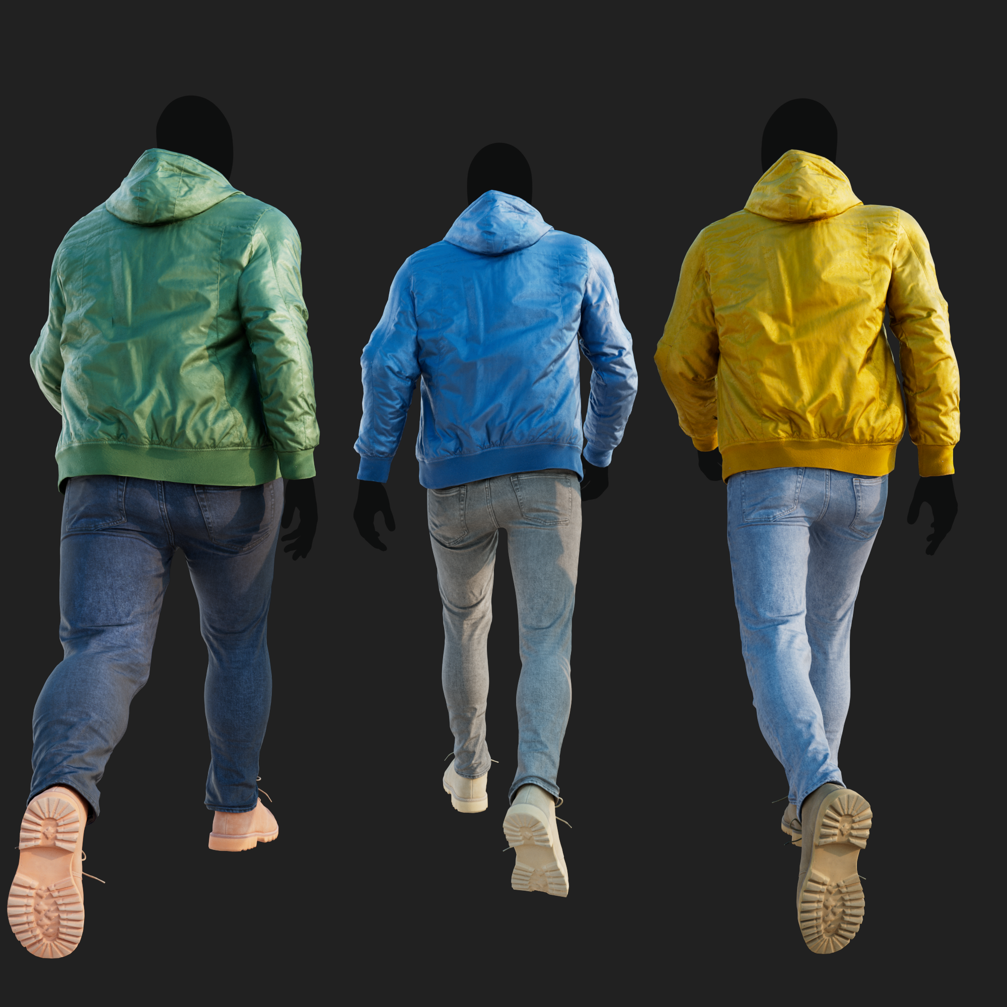 3D Clothing set of Men&