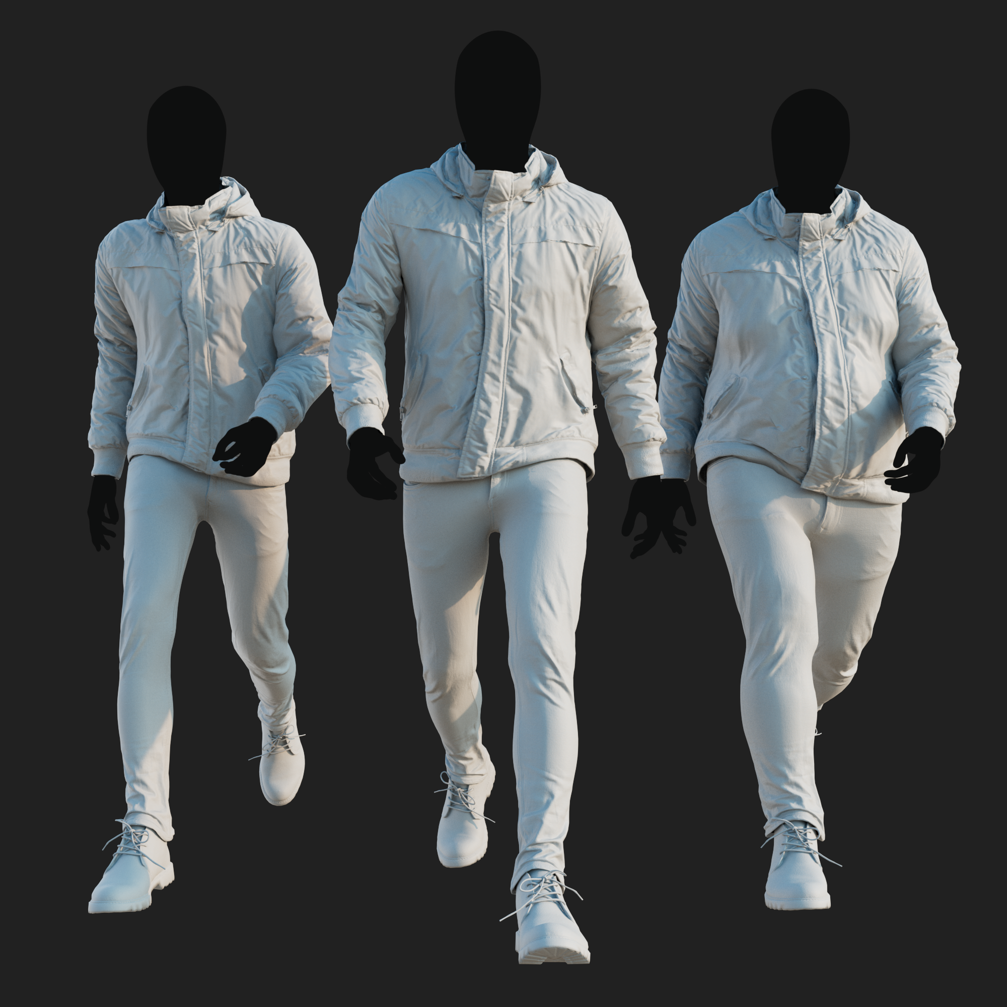 3D Clothing set of Men&