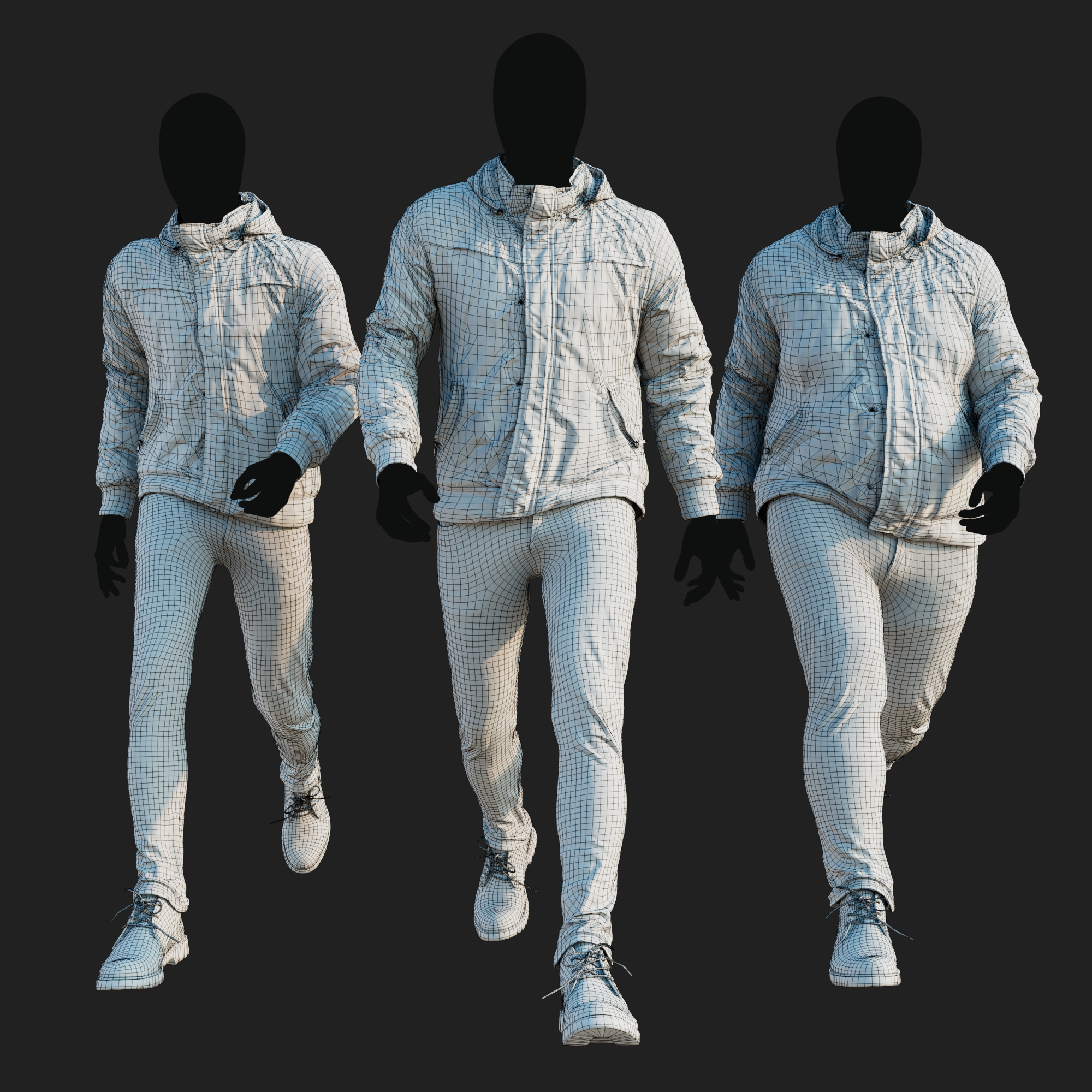 3D Clothing set of Men&