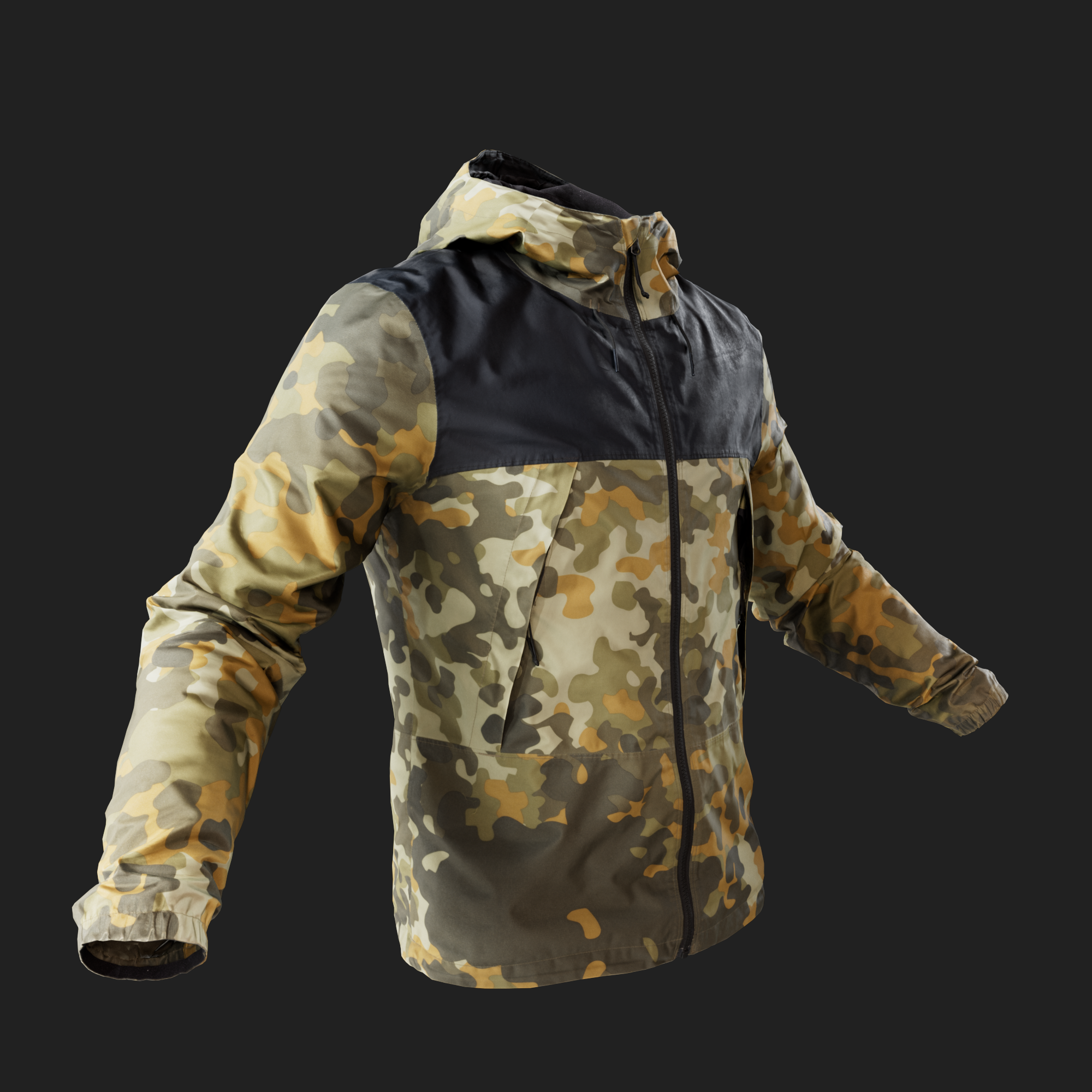 Camouflage Jacket with Hood