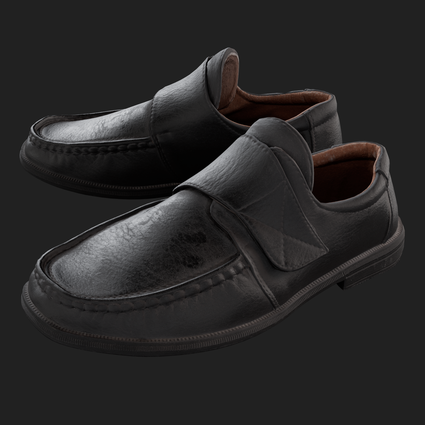 Men's Black Moccasins