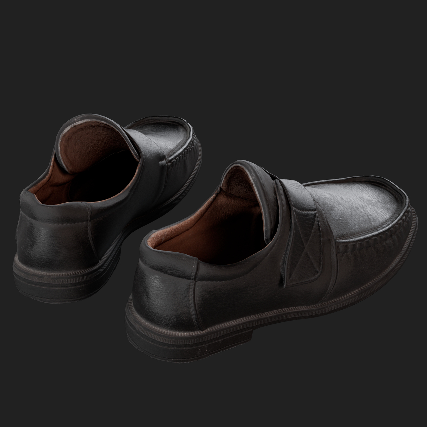 Men's Black Moccasins