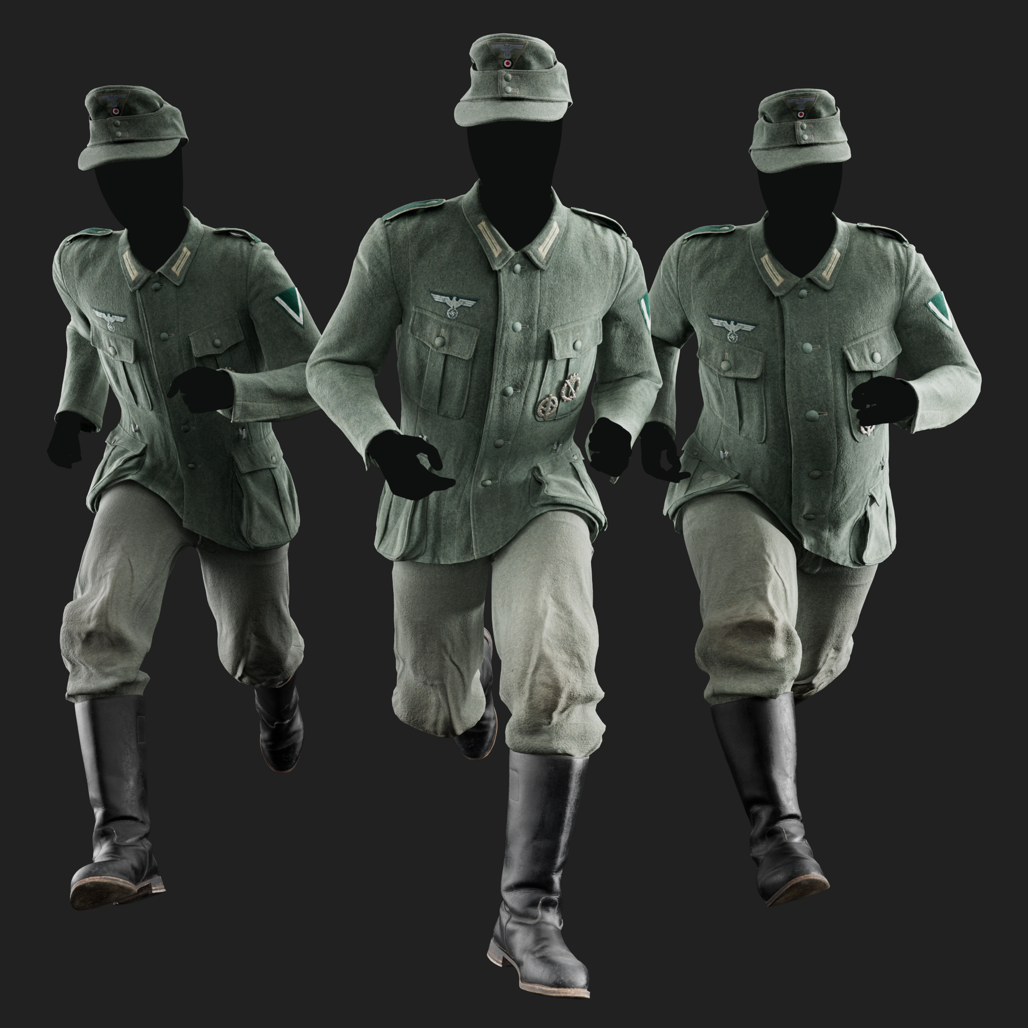 3D Model of German Military M40 Wool Uniform