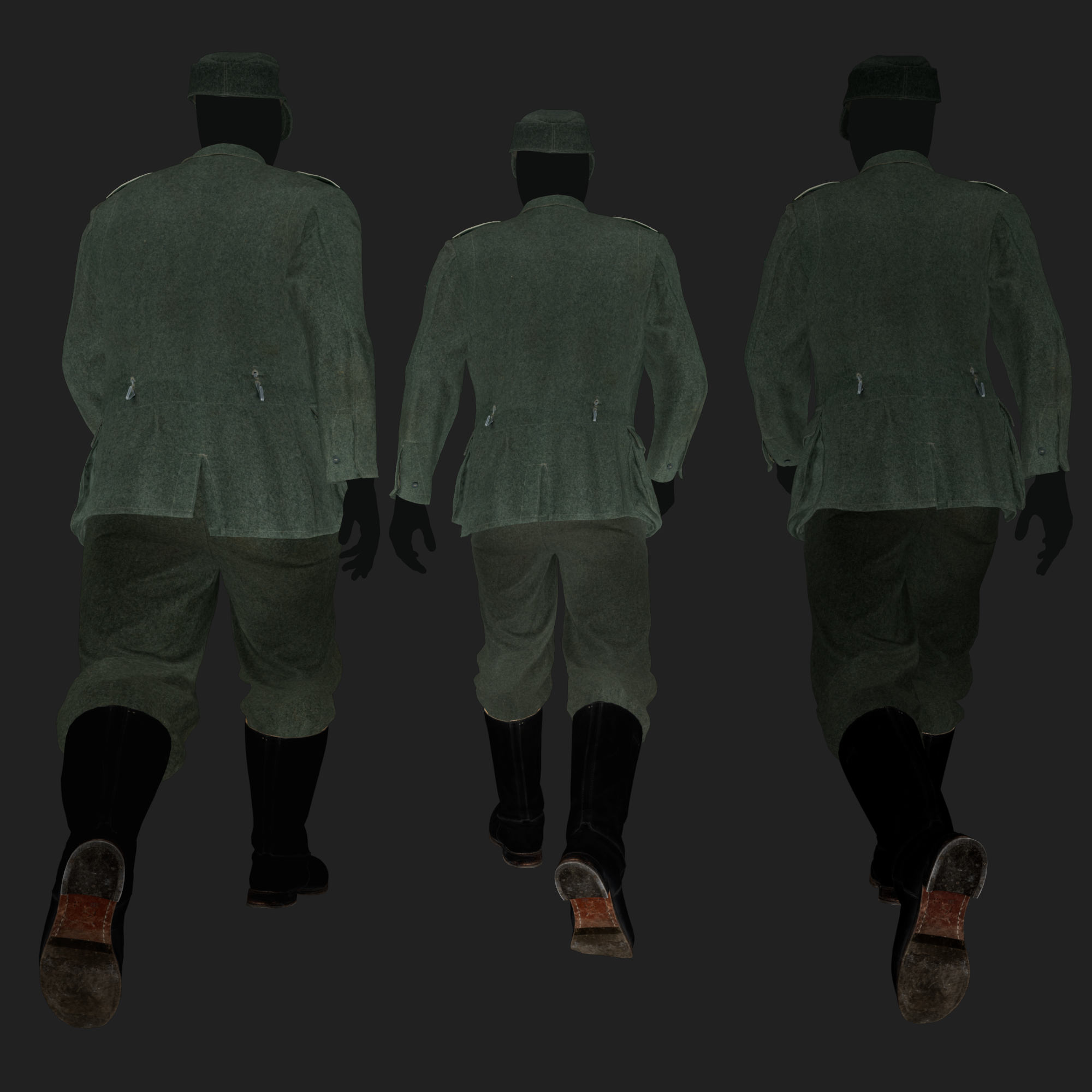 3D Model of German Military M40 Wool Uniform