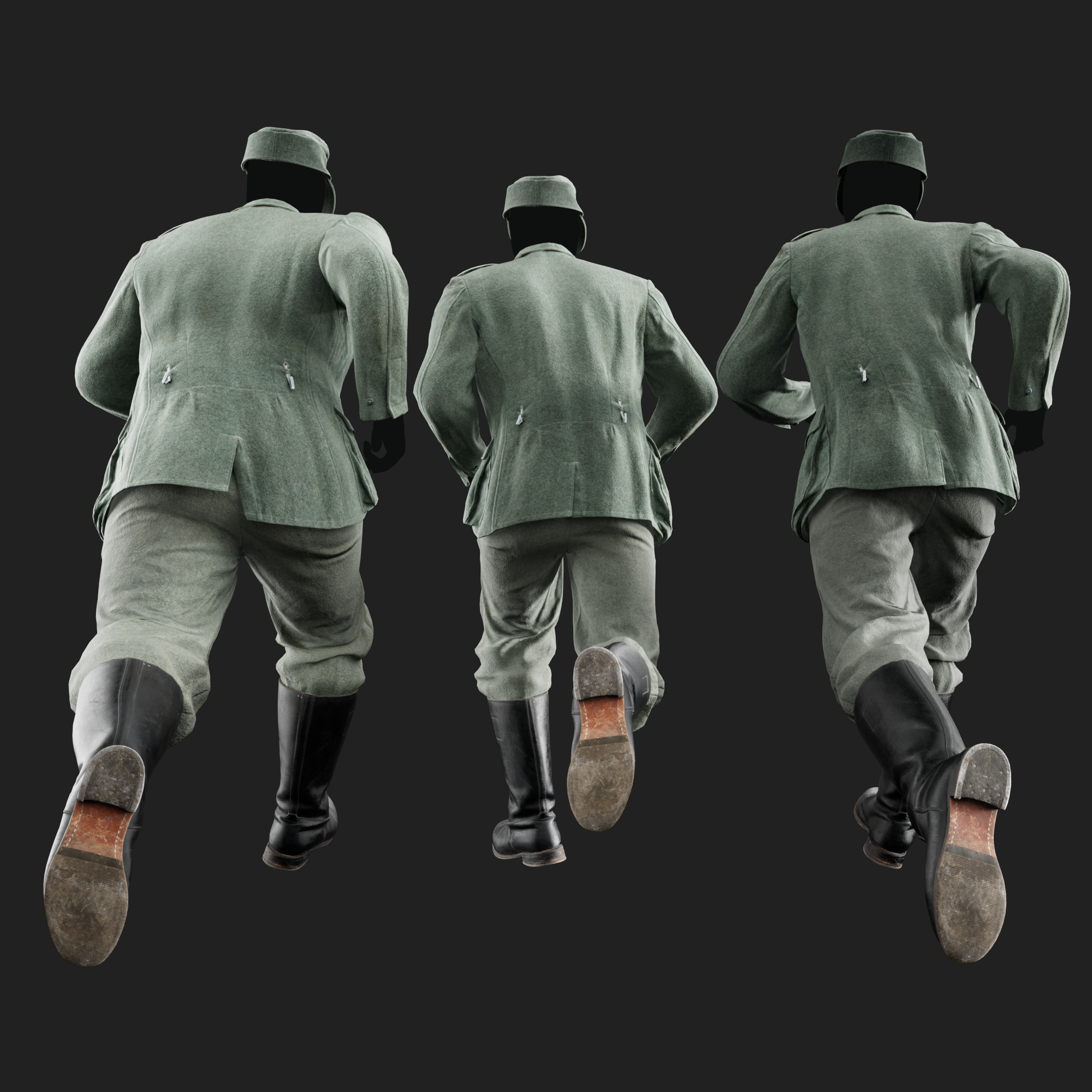 3D Model of German Military M40 Wool Uniform