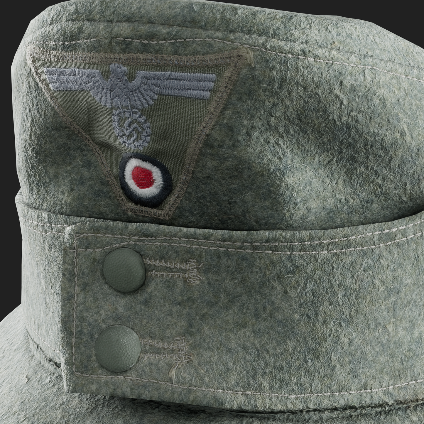German M43 Visor Feldgrau Cap