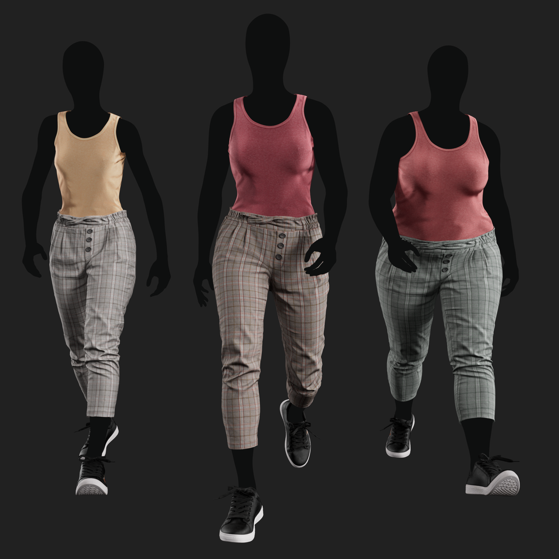 3D Model Apparel: Tank Top & Trousers