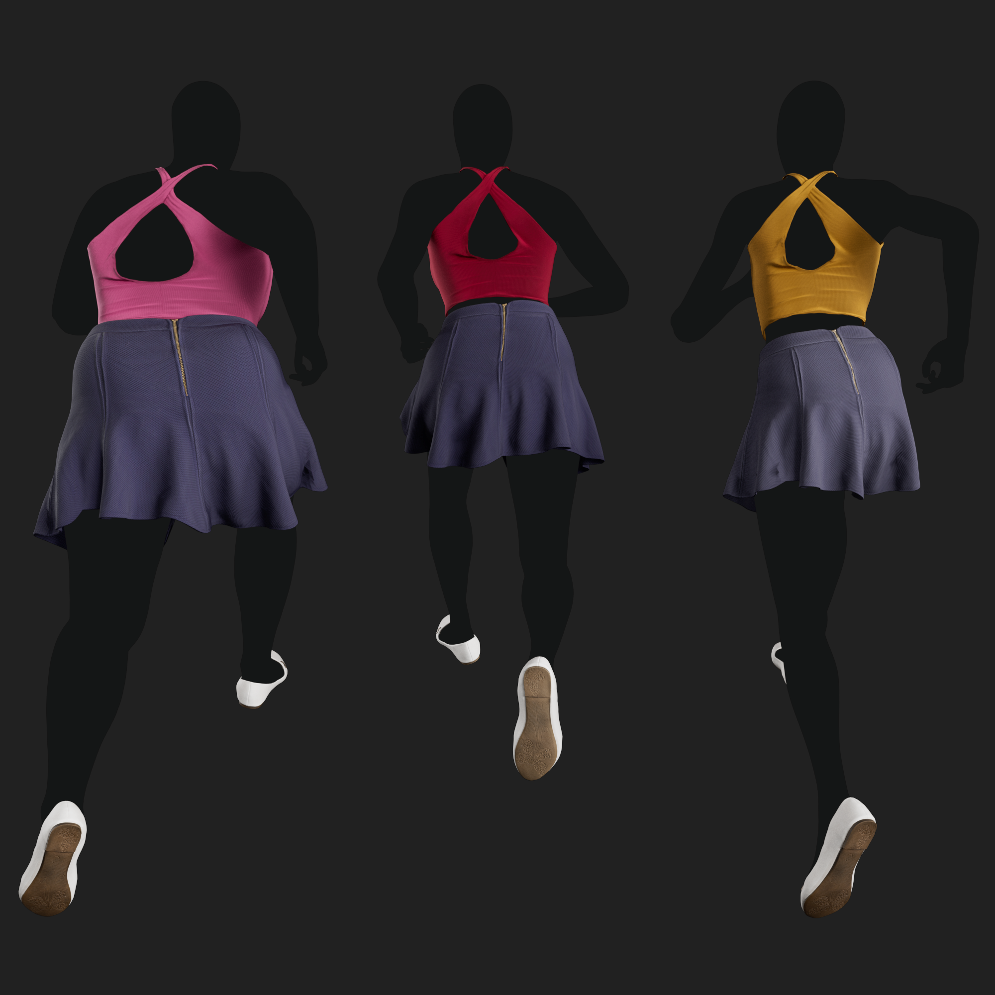 3D Clothes: Criss-Cross Top &amp; Skirt