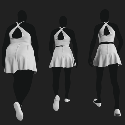 3D Clothes: Criss-Cross Top &amp; Skirt