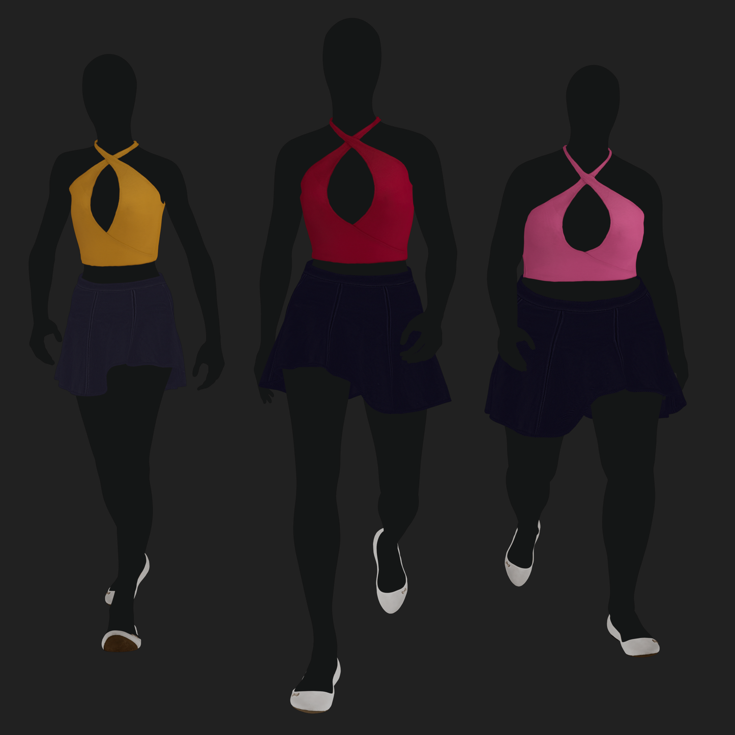 Criss-Cross Top & Skirt Women