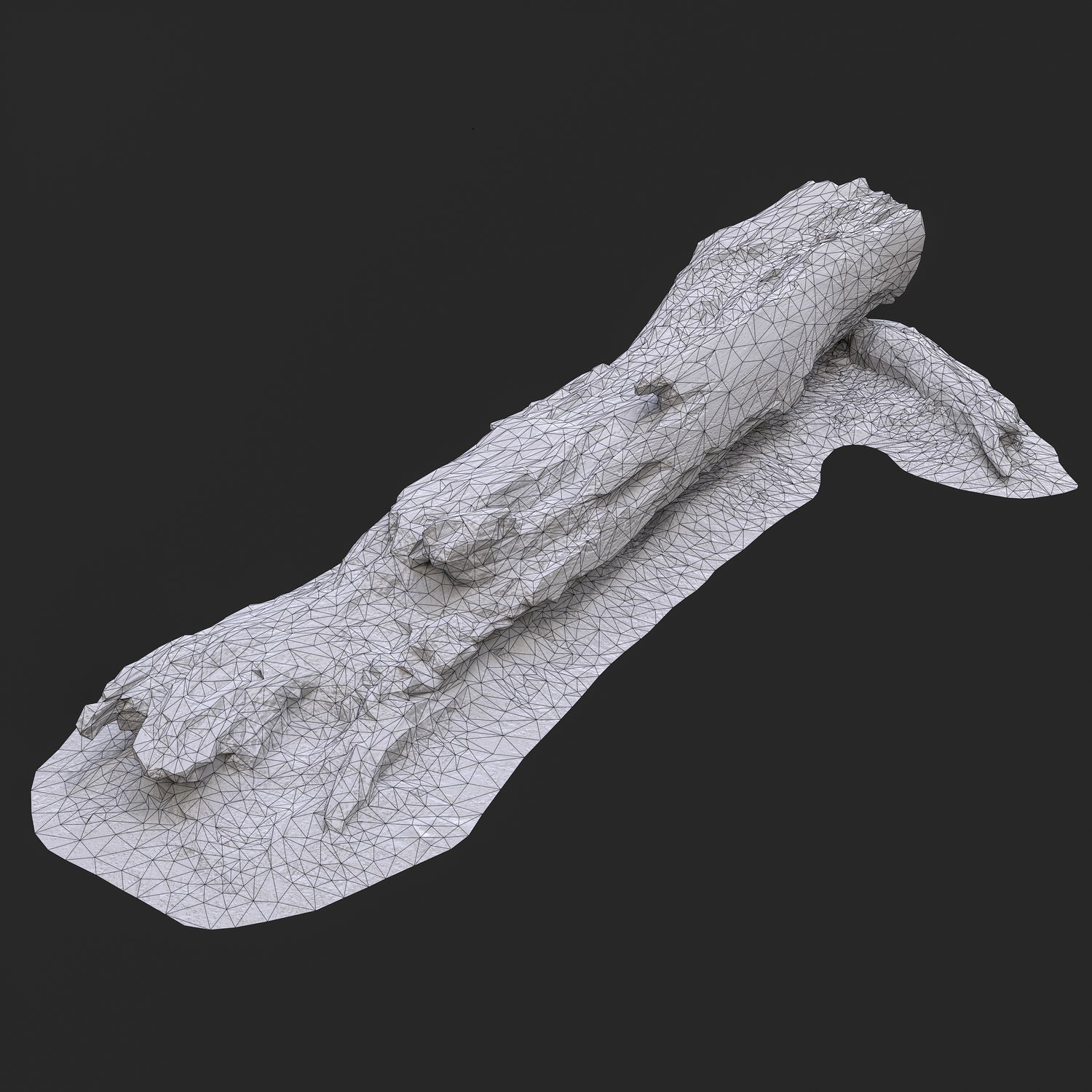 3D Burned Tree Trunk