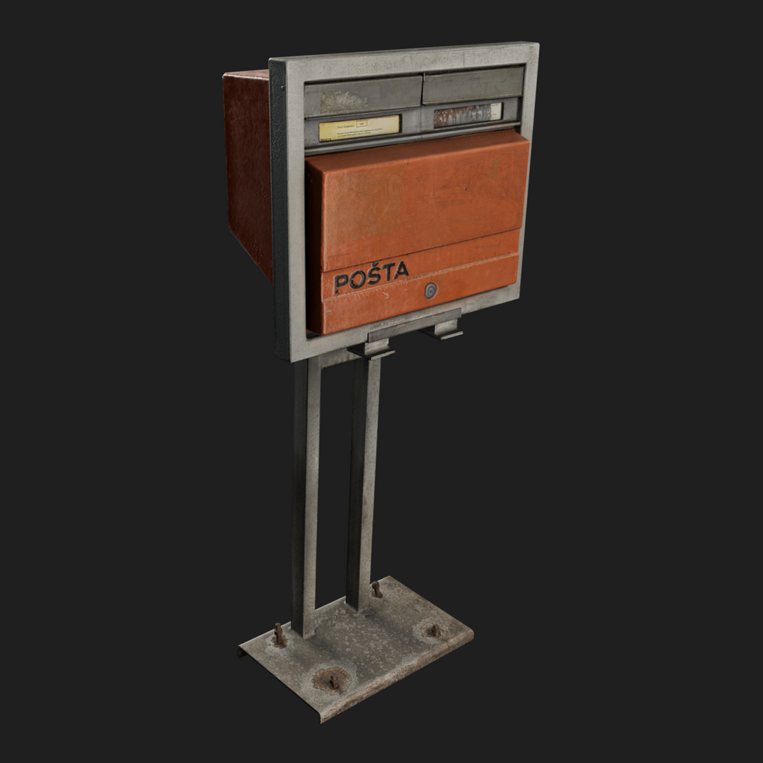 3D Mail Box Orange