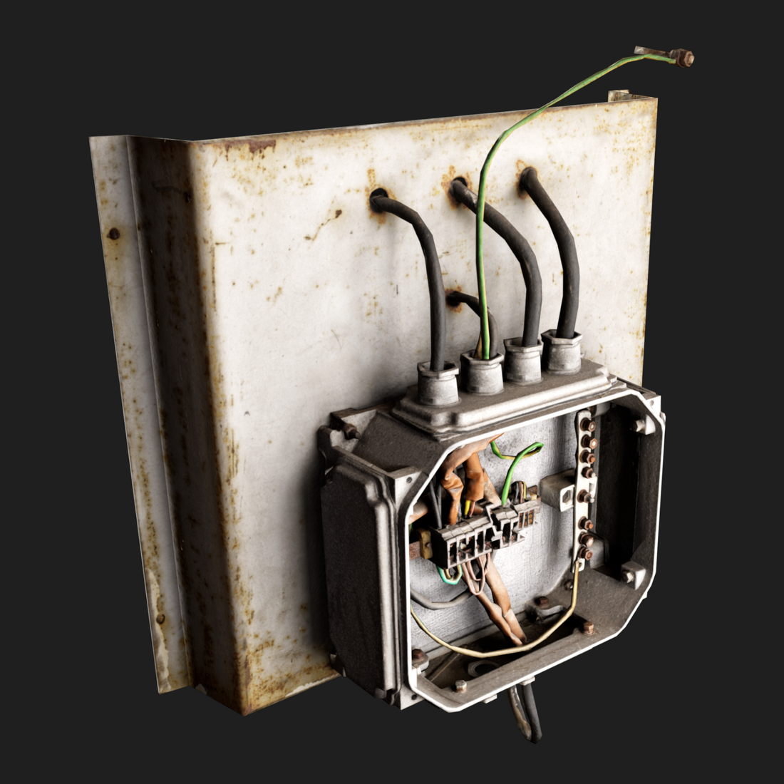 Electric Distribution Box 3D Model FBX format
