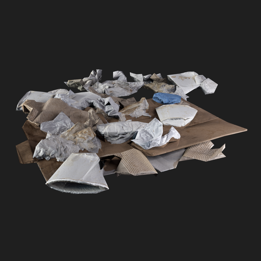 3D Props: Cardboard Trash Pile