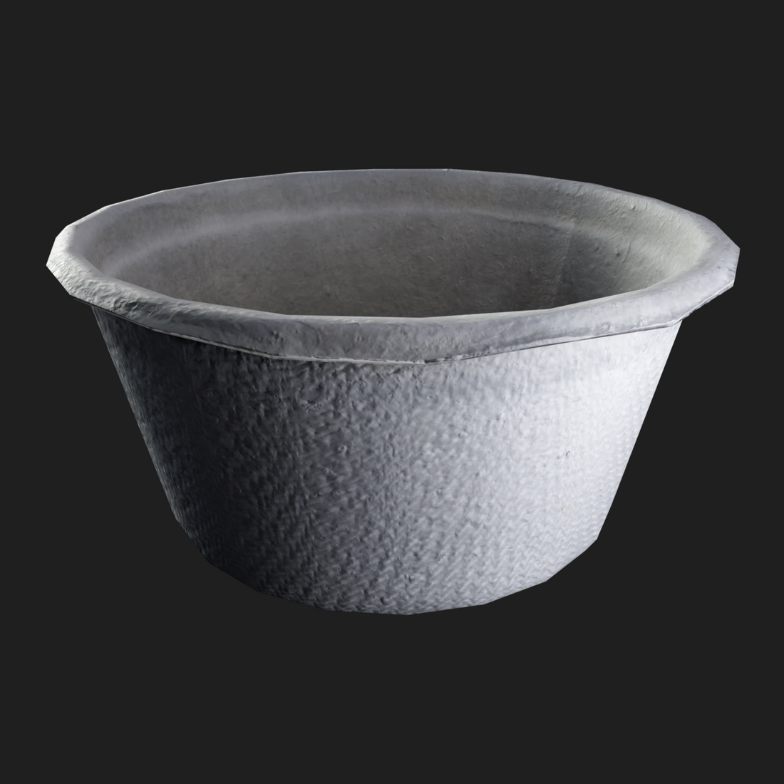 3D Plastic Bowl Small White