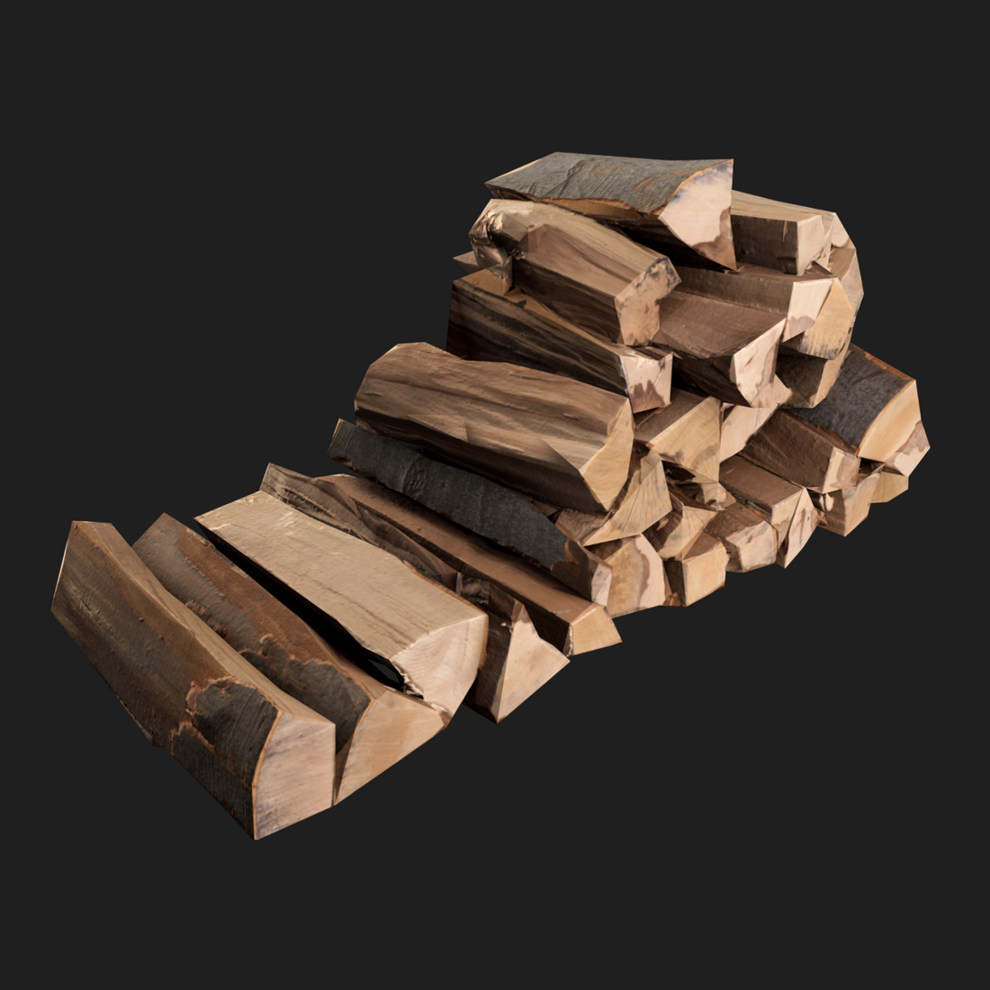 3D Stack of Firewood crafted through Photogrammetry Scan