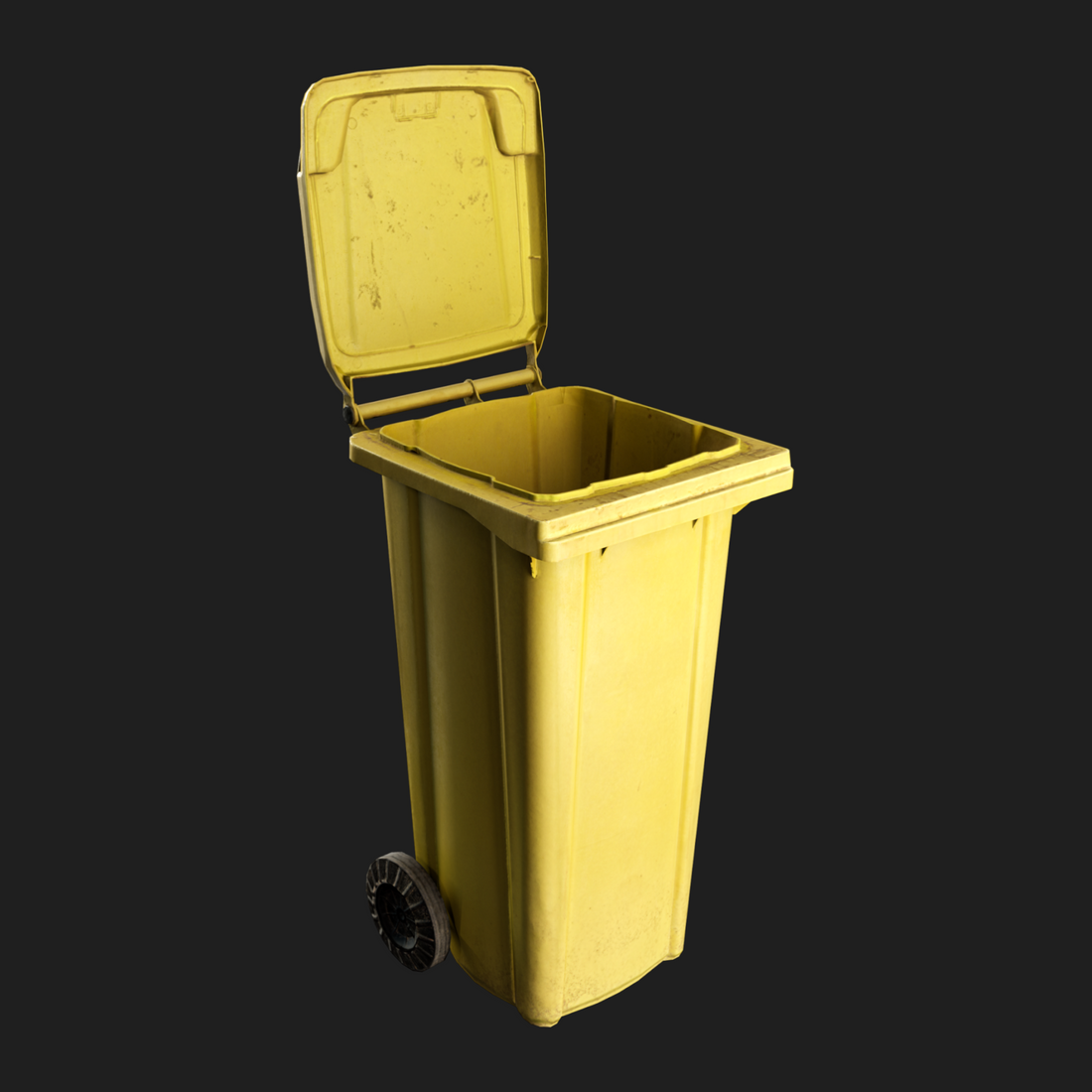3D Model of Trash Can Yeiiow
