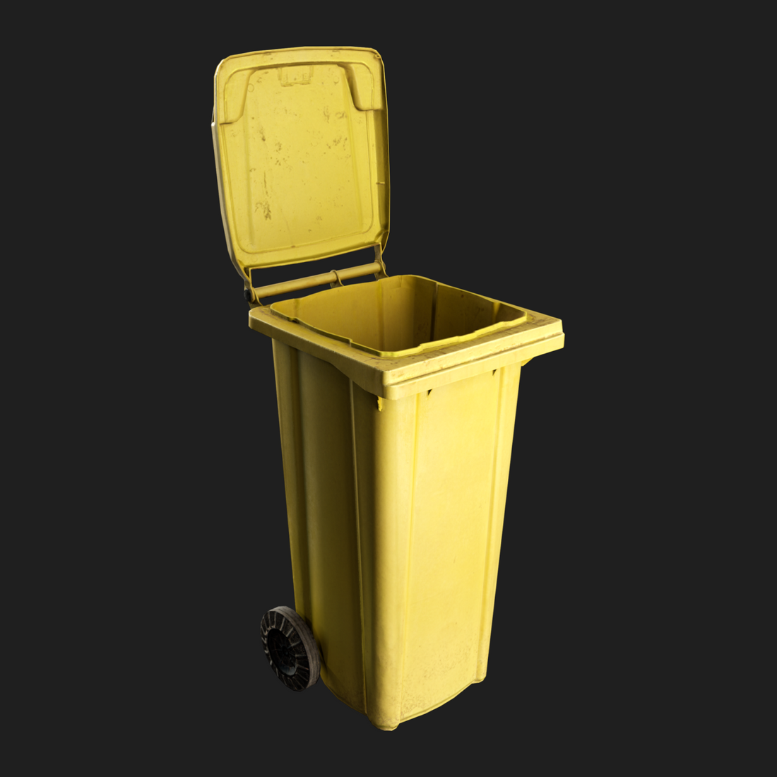 3D Props: Trash Can Yellow