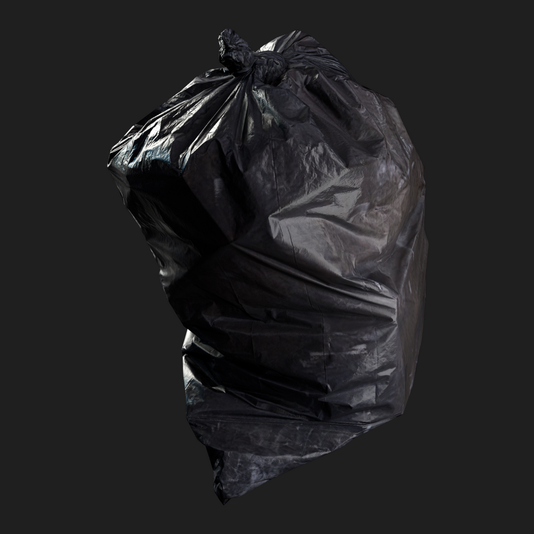 3D Props: Plastic Trash Bag Black