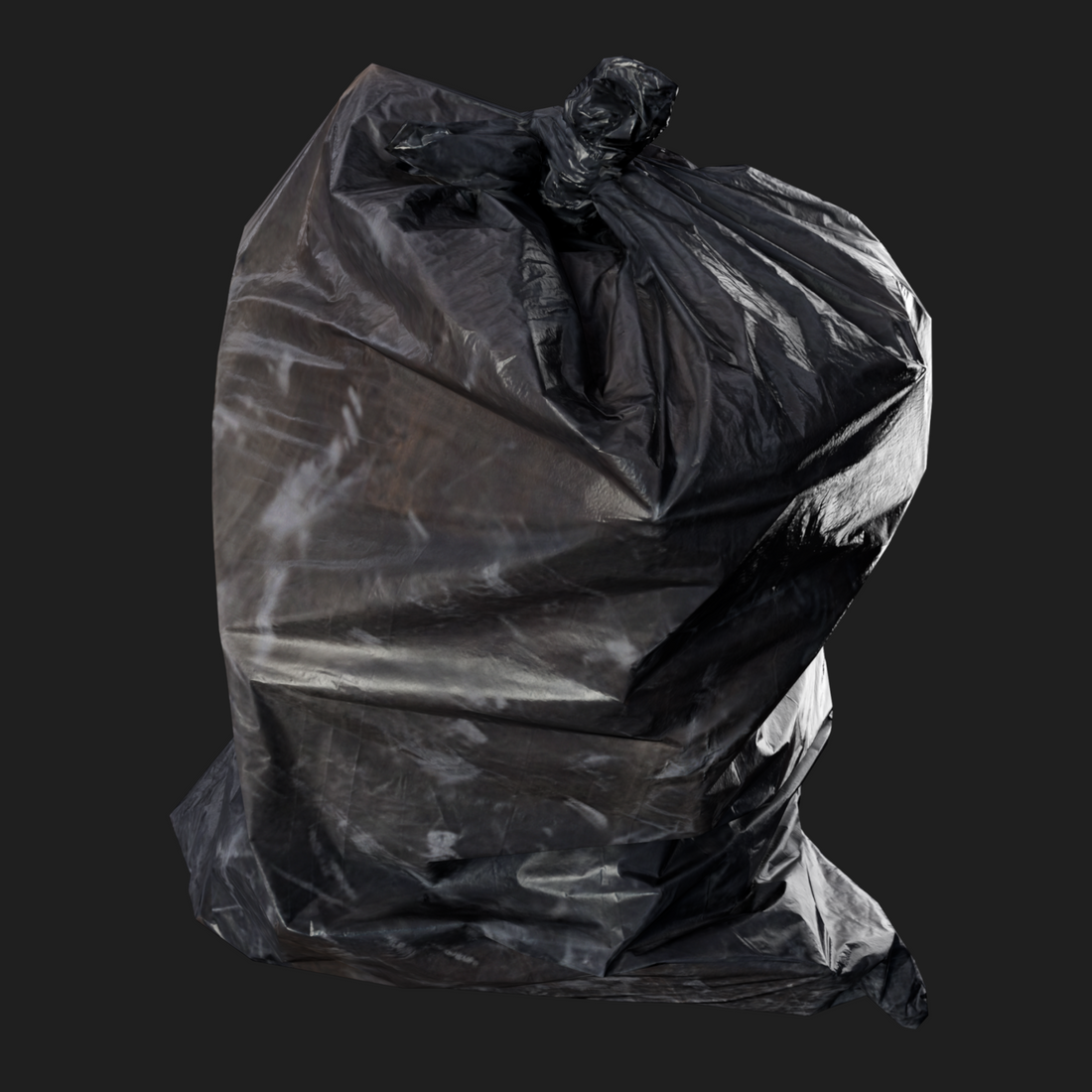 3D Props: Plastic Trash Bag Black