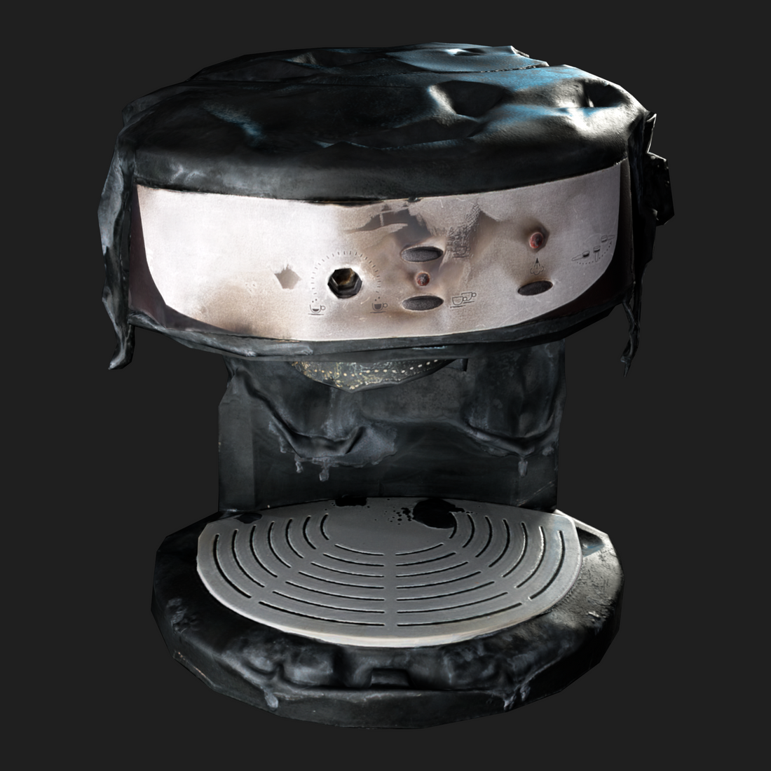 3d Props: Coffee Machine Burned