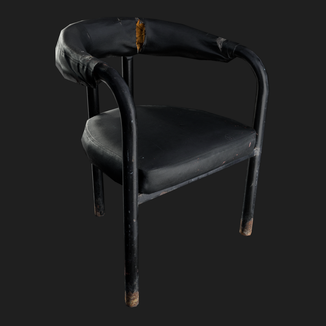 3D Model of Old Upholstered Chair