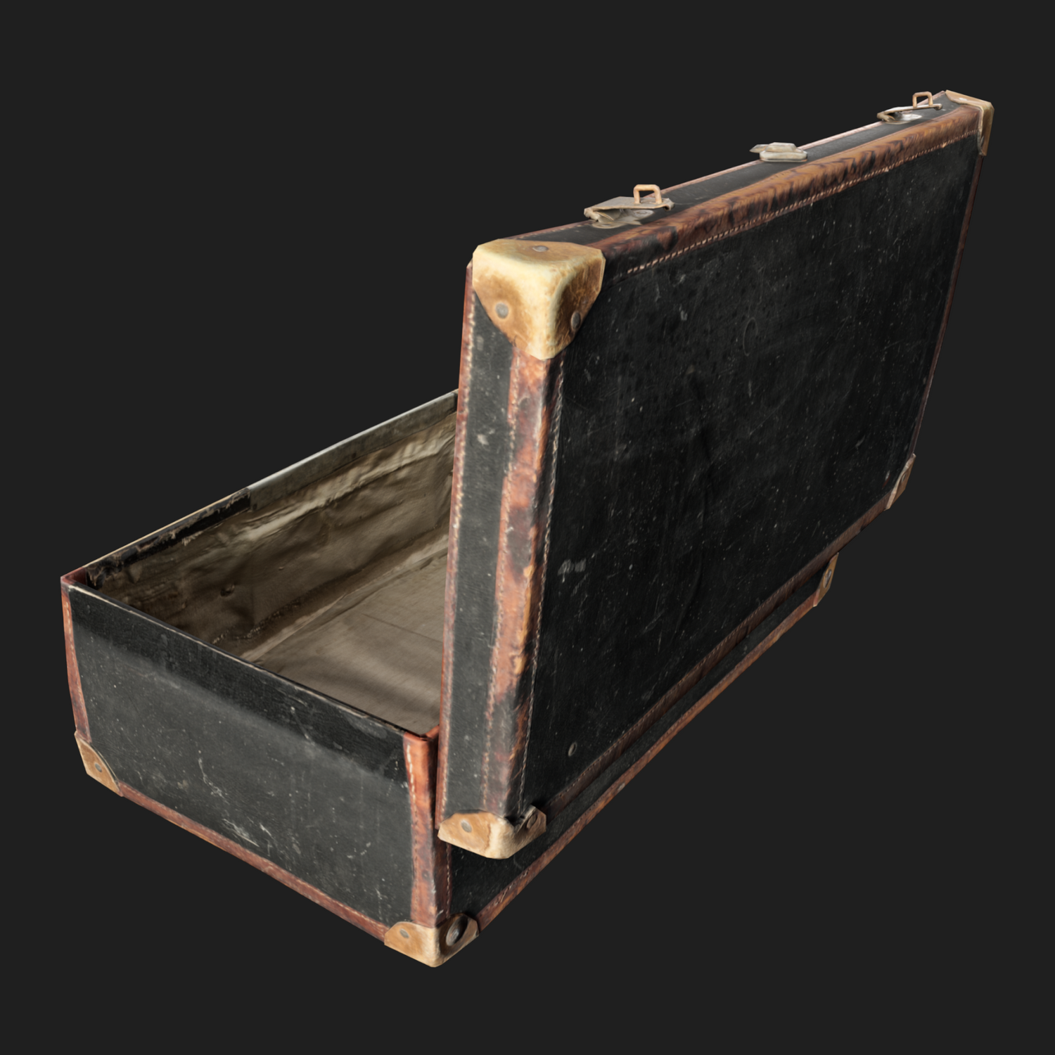 3D Props: Open Vintage Suitcase