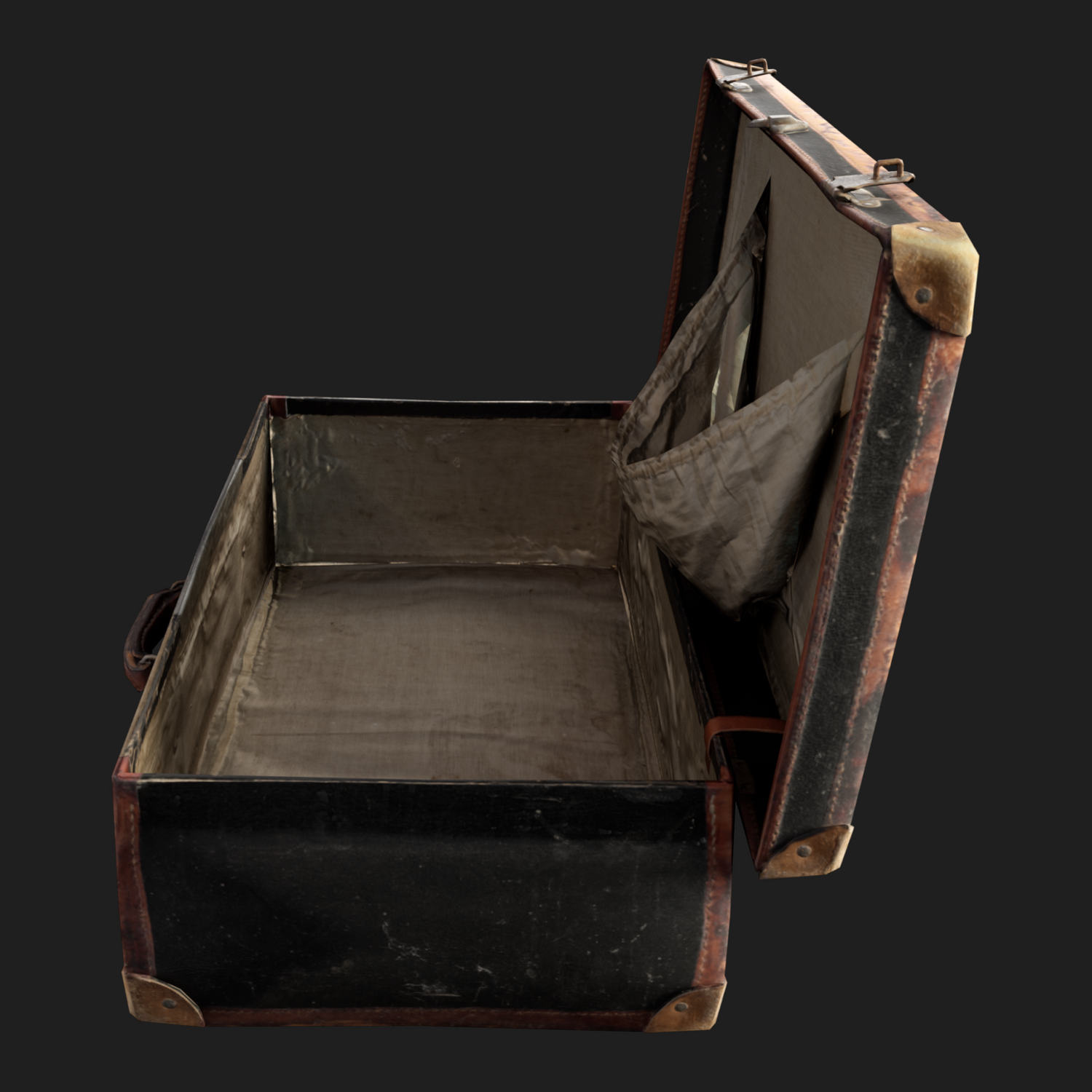 3D Props: Open Vintage Suitcase