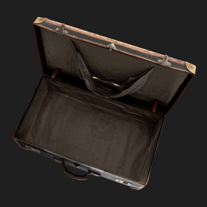 3D Props: Open Vintage Suitcase