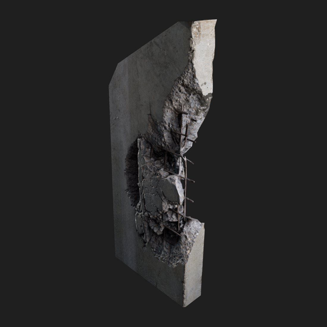3D Model of Wall Edge Damaged