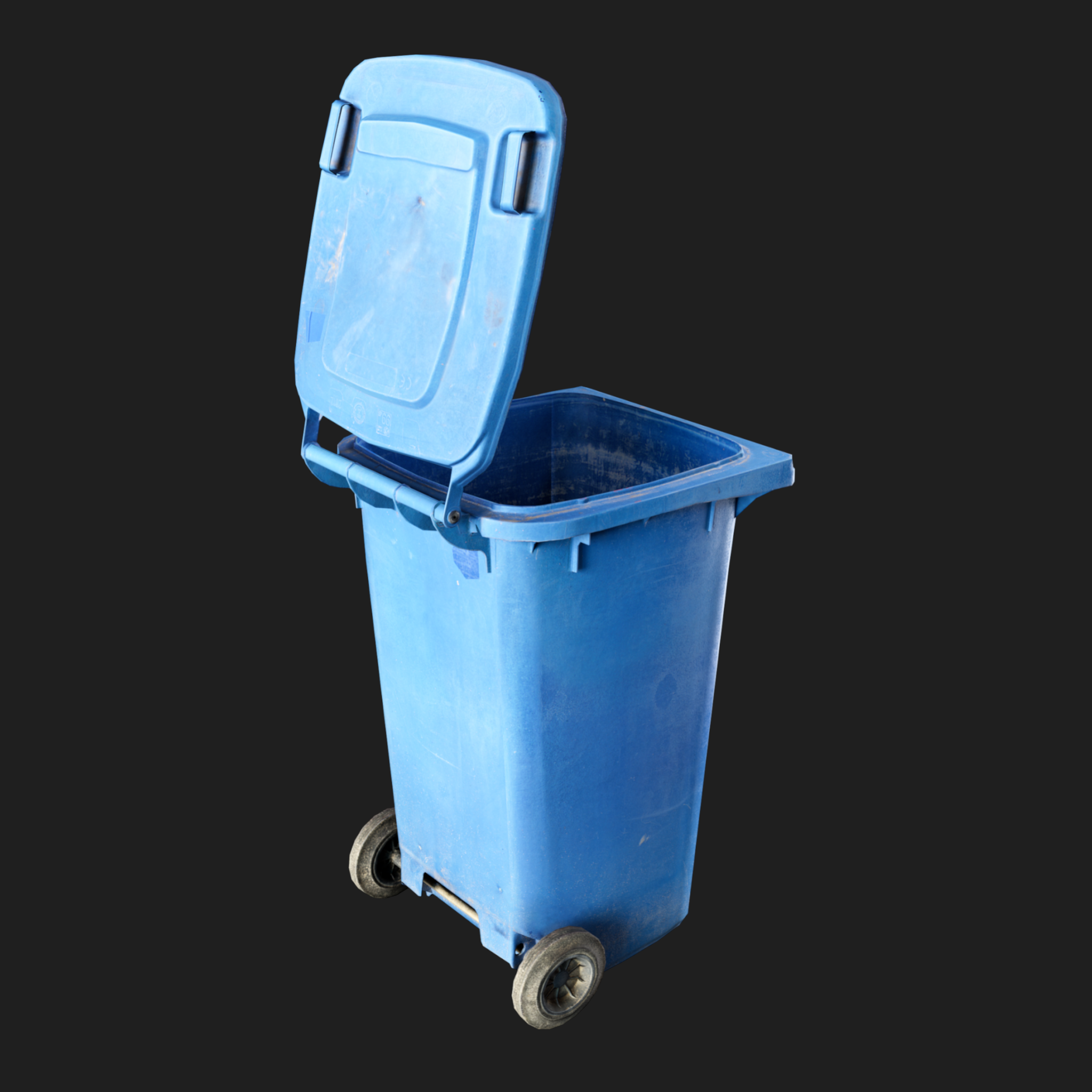 3D Props: Trash Can Blue