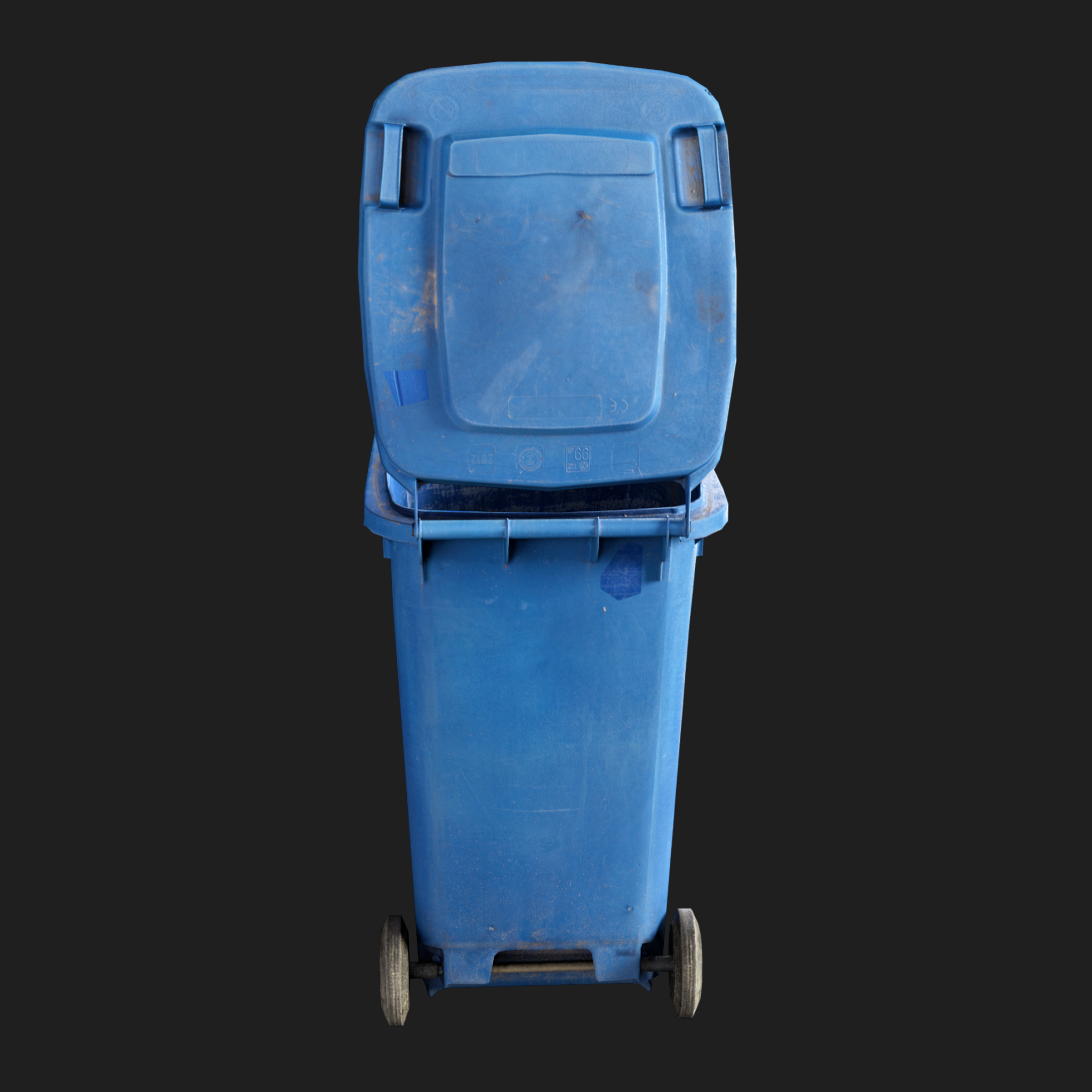 3D Props: Trash Can Blue