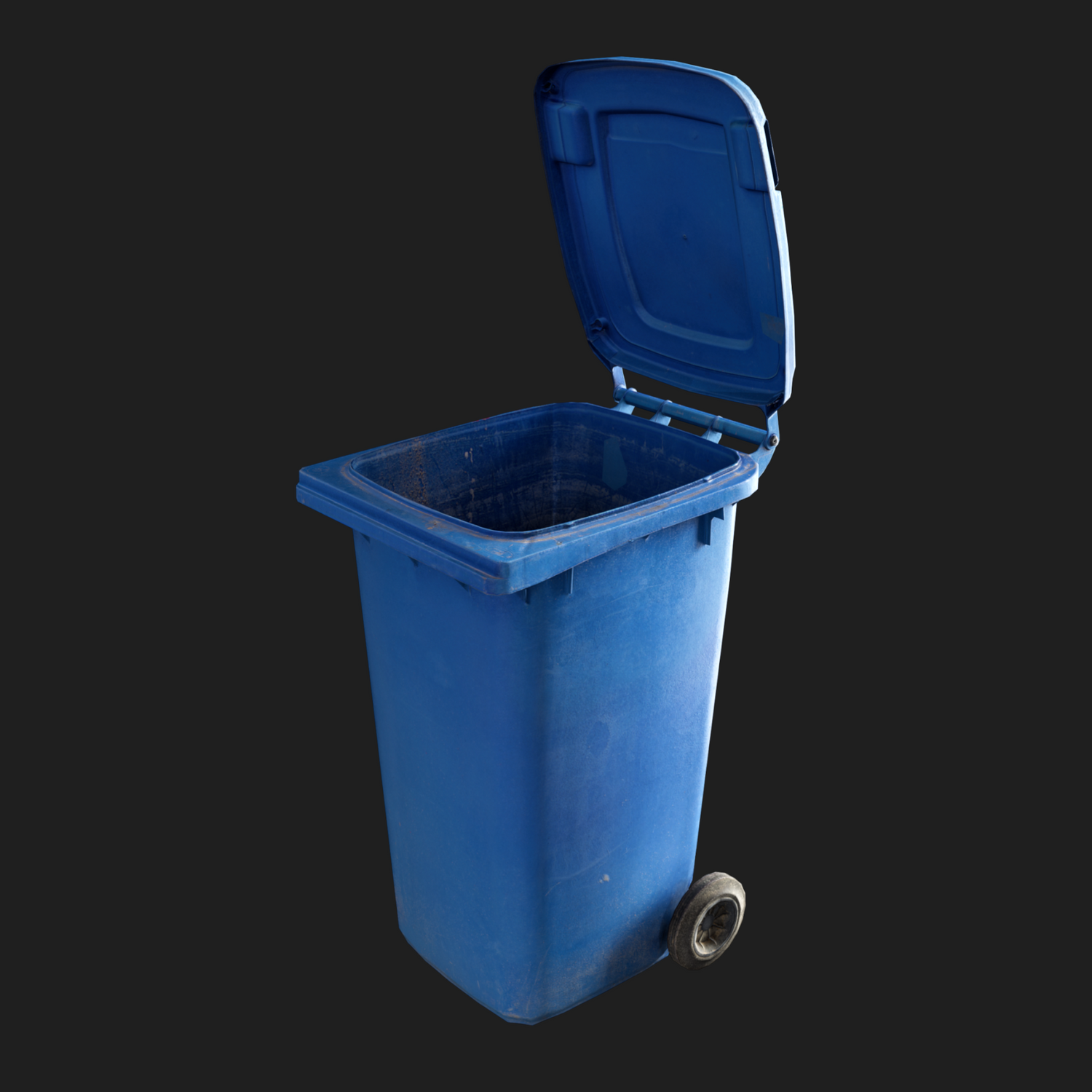 3D Props: Trash Can Blue