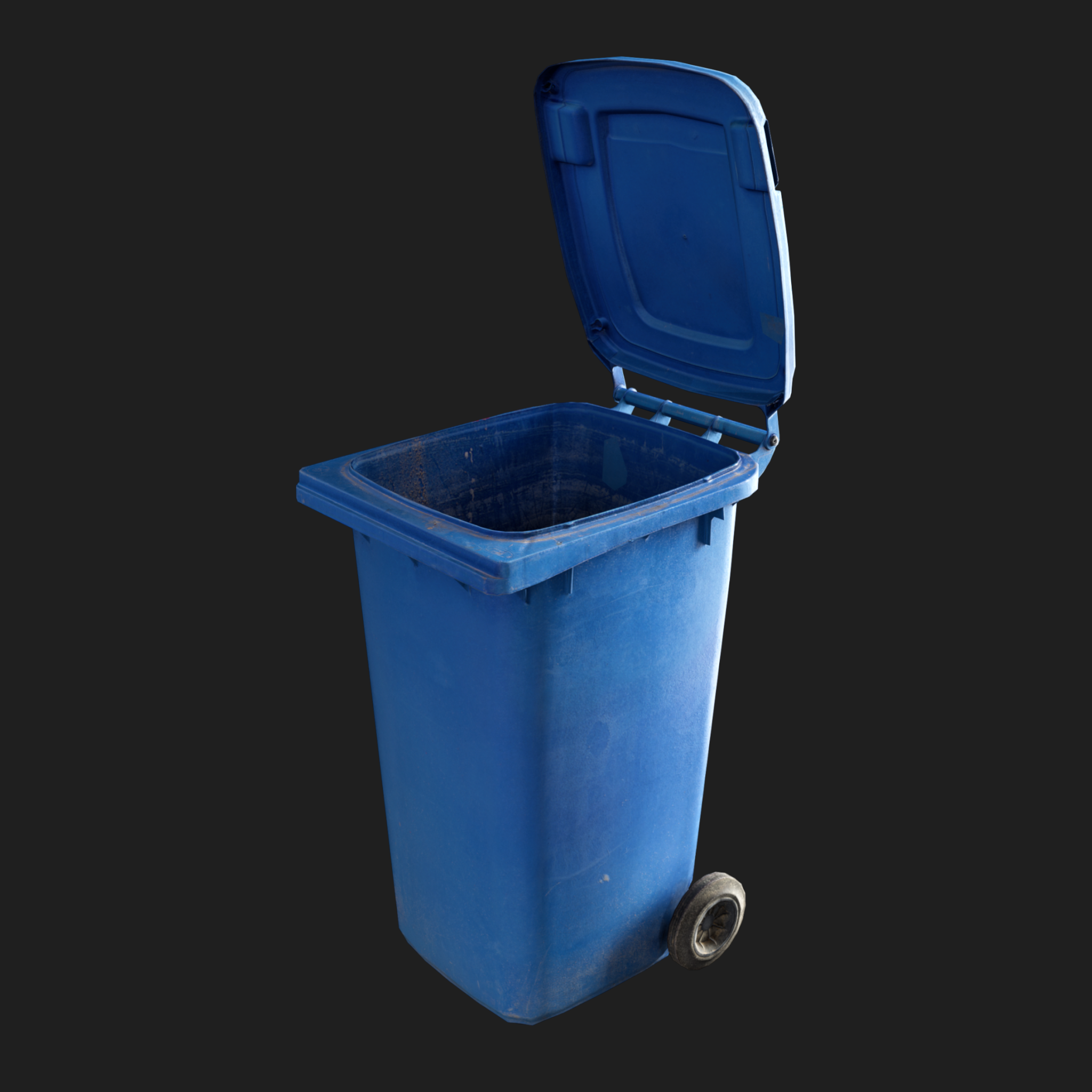 3D Props: Trash Can Blue