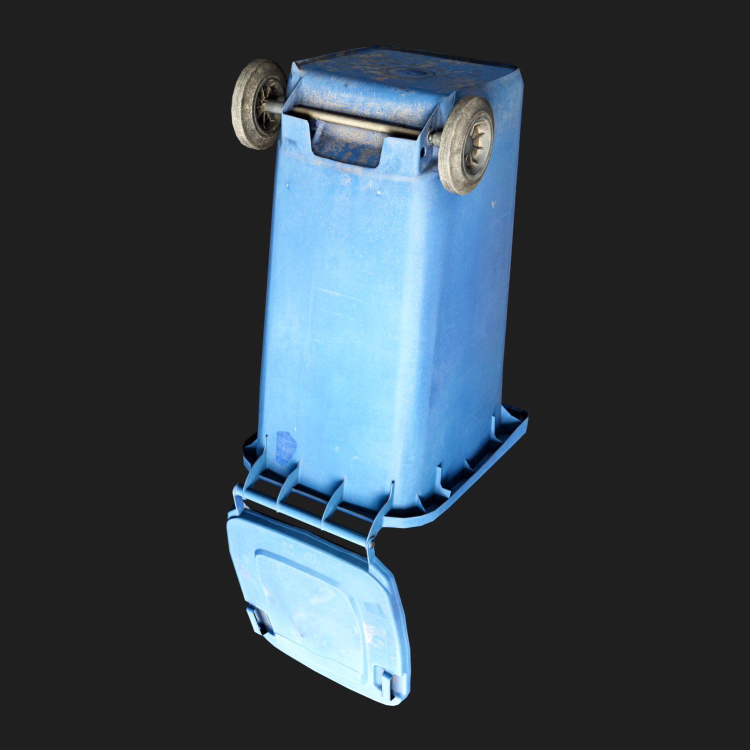 3D Props: Trash Can Blue