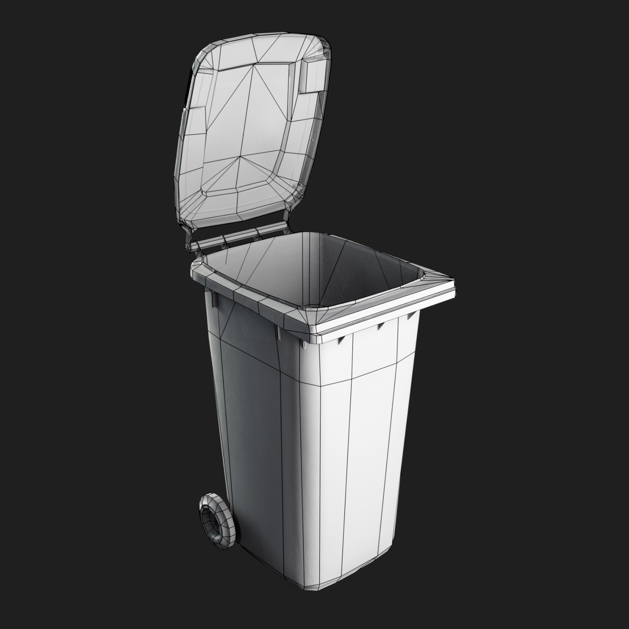 3D Props: Trash Can Blue