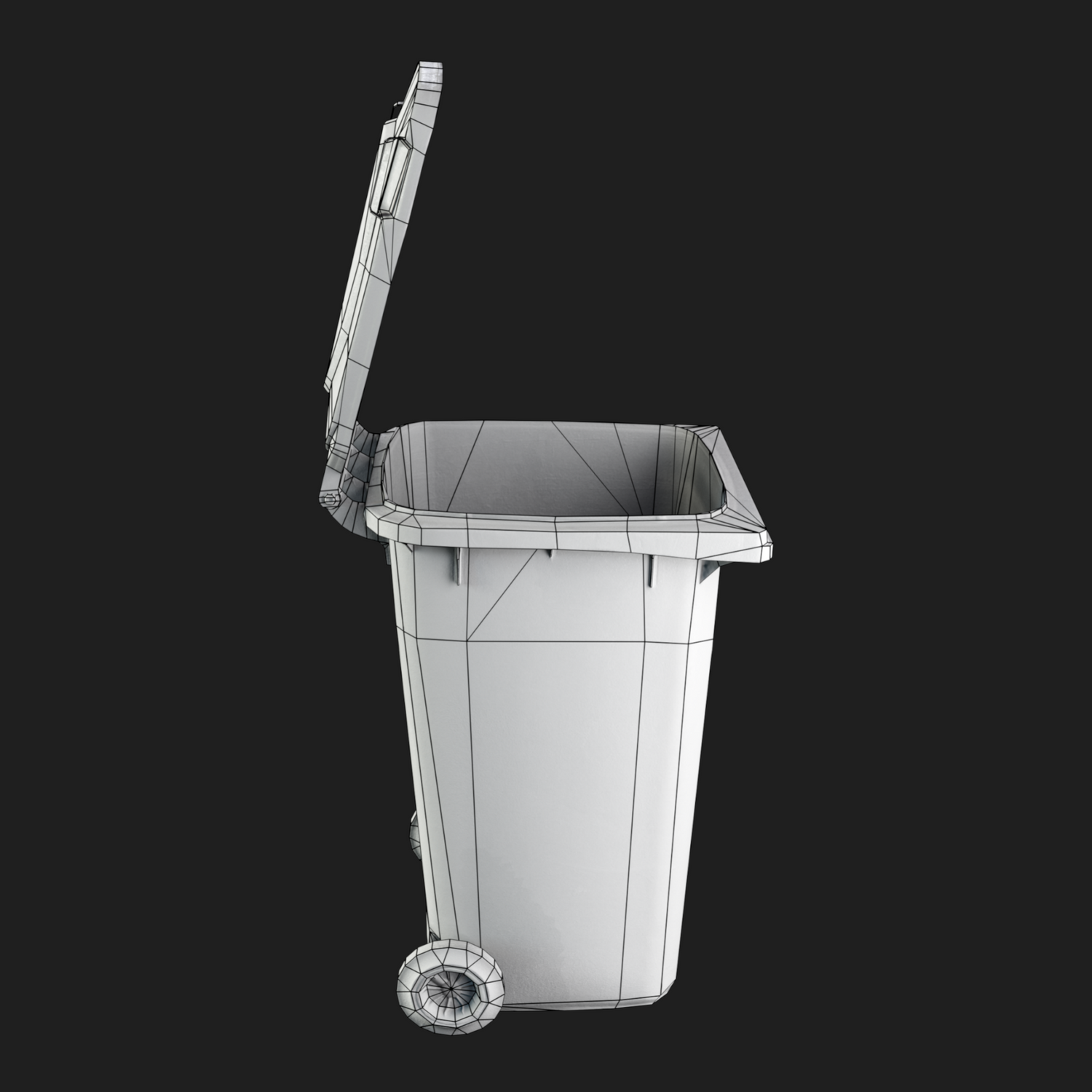 3D Props: Trash Can Blue