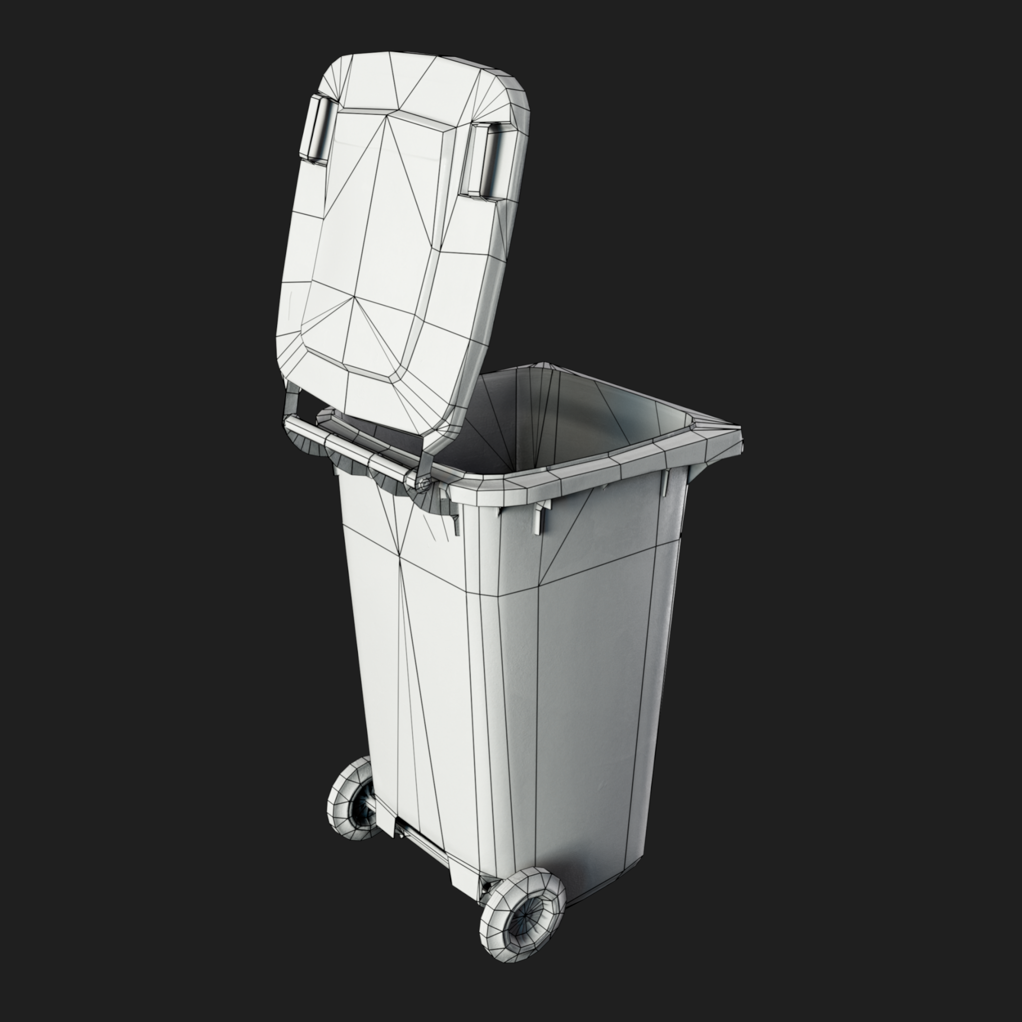 3D Props: Trash Can Blue