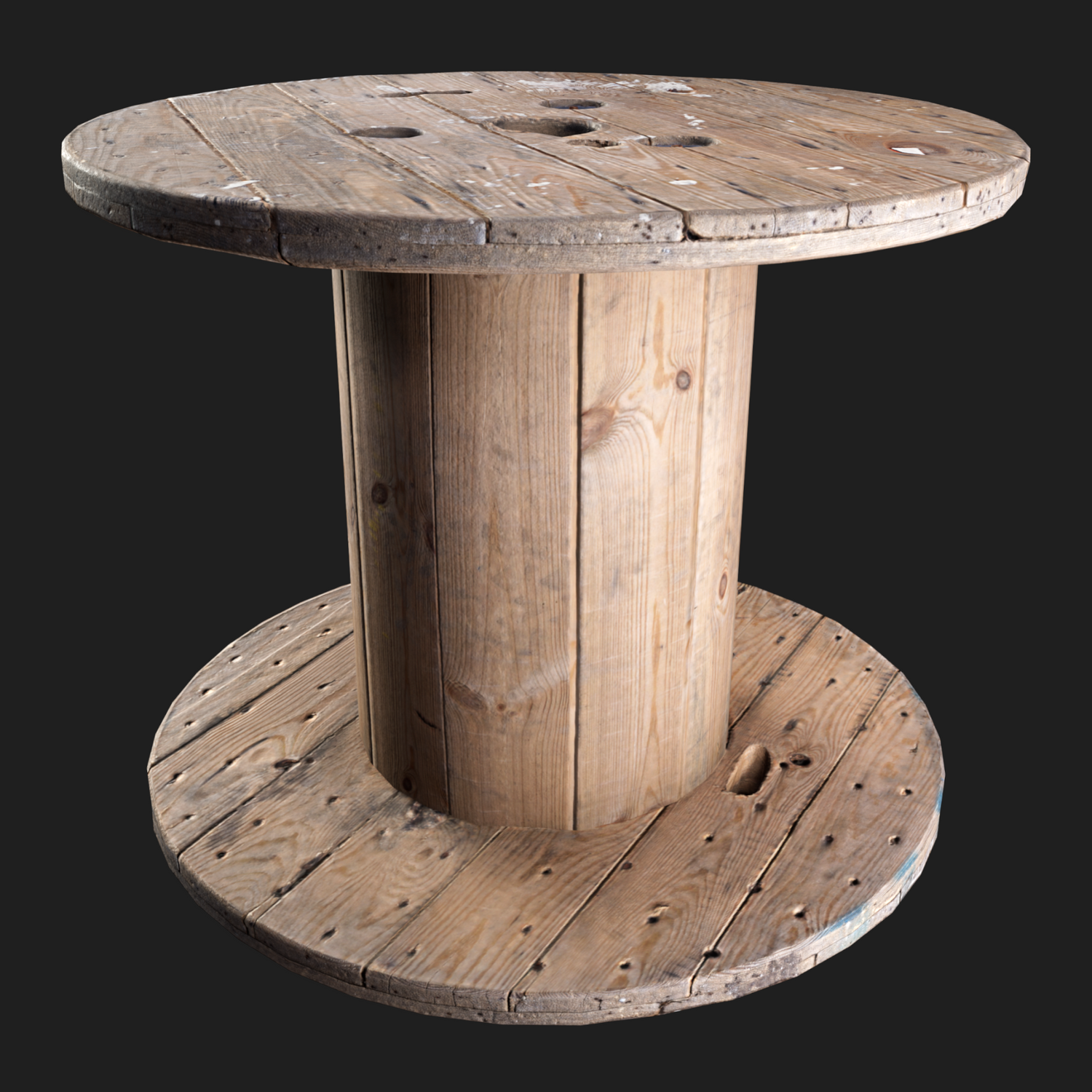 3D Props: Wooden Cable Drum